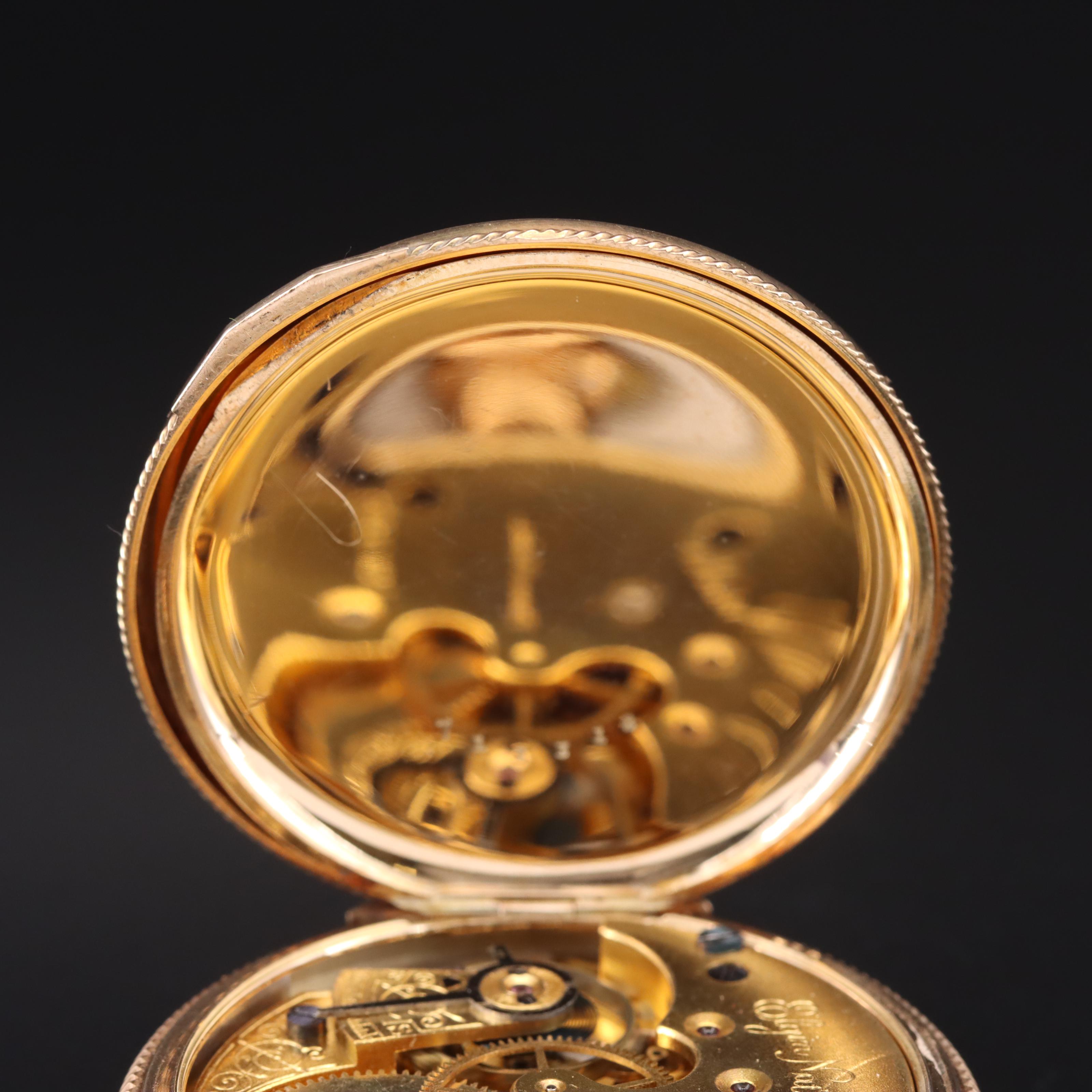 14K Elgin Hunting Case Pocket Watch