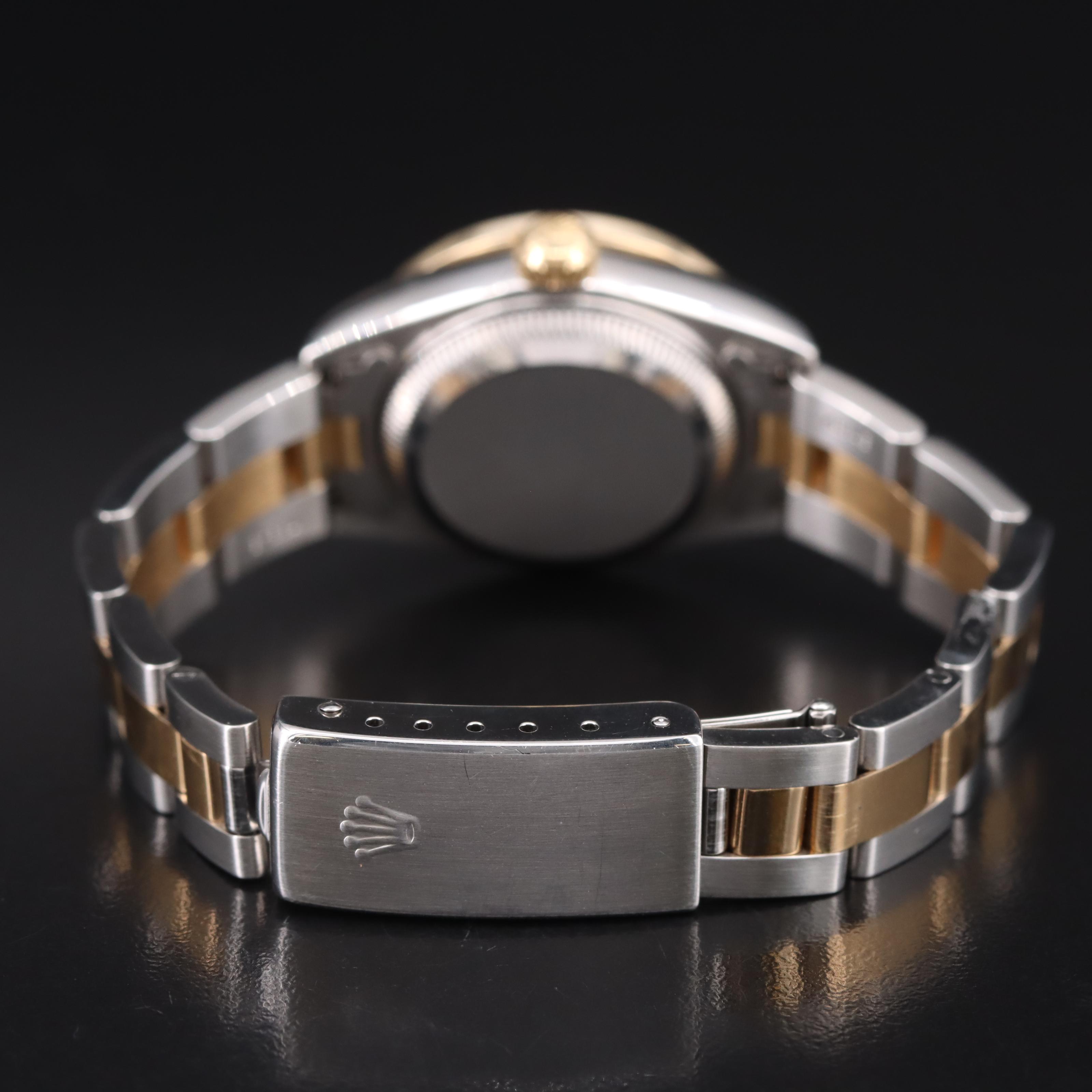 1996 Rolex Datejust Two-Tone Custom 1.00 CTW Diamond Dial and Bezel Watch