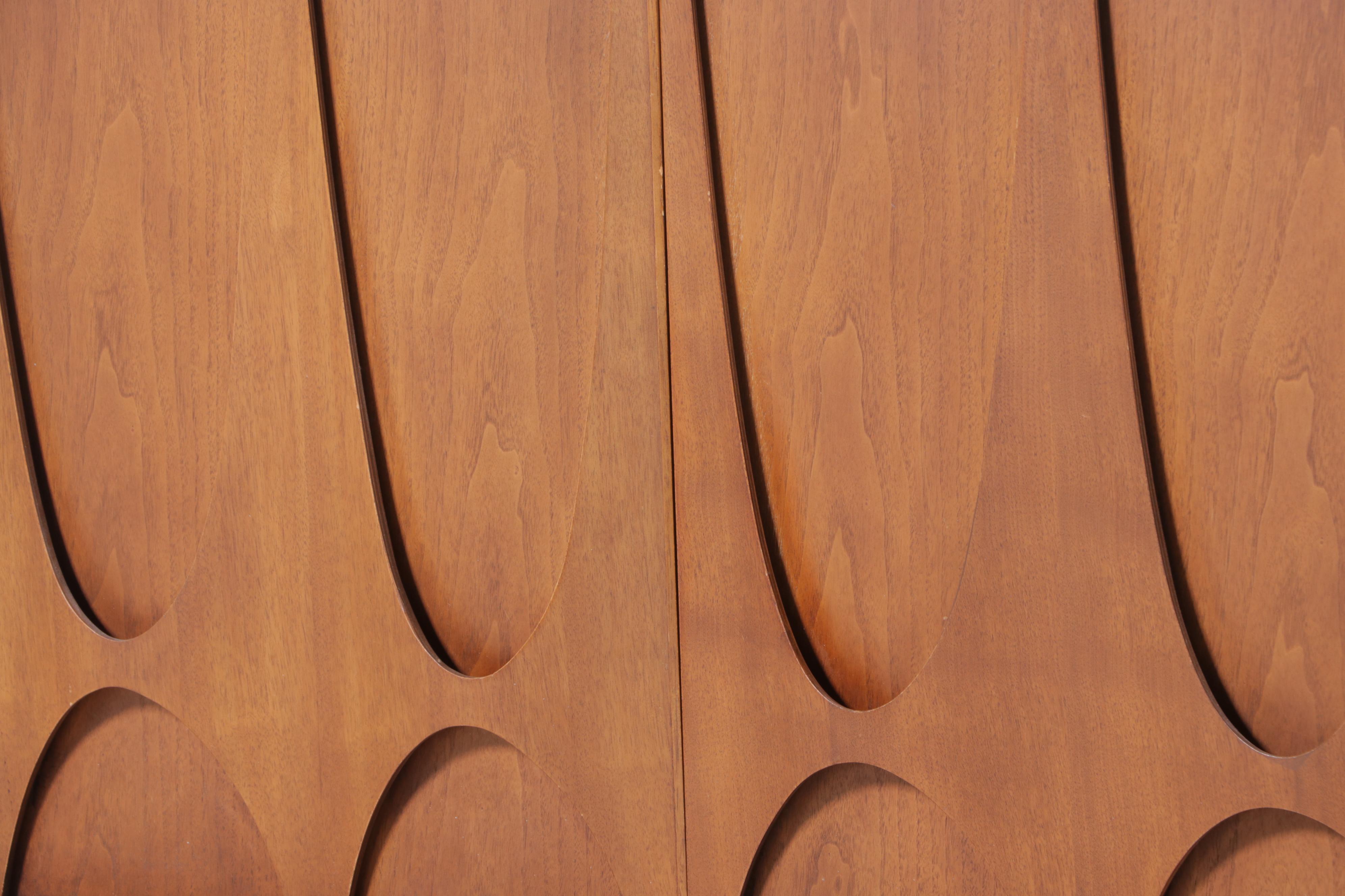 Broyhill "Brasilia" Mid Century Modern Walnut Clothes Press