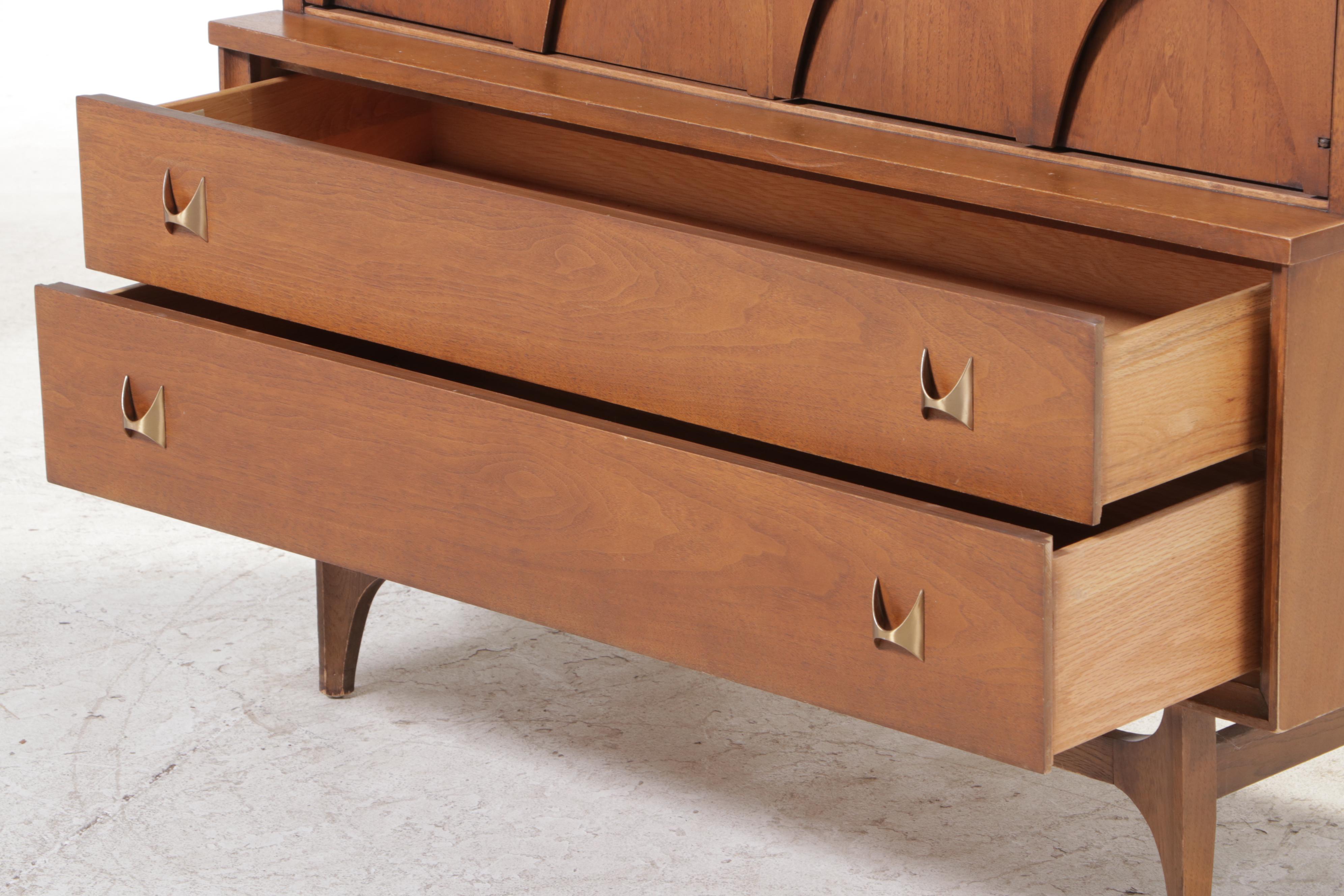 Broyhill "Brasilia" Mid Century Modern Walnut Clothes Press