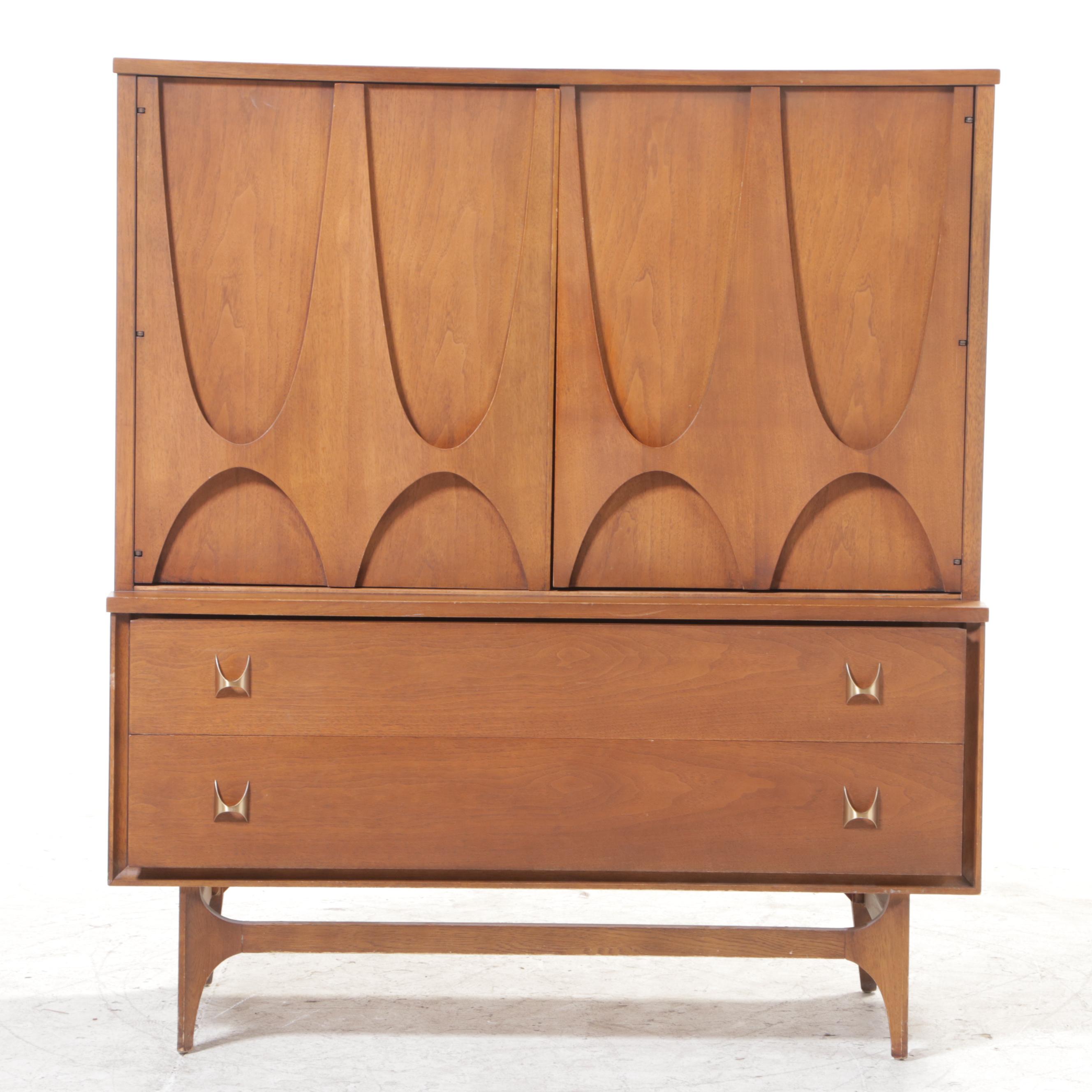 Broyhill "Brasilia" Mid Century Modern Walnut Clothes Press