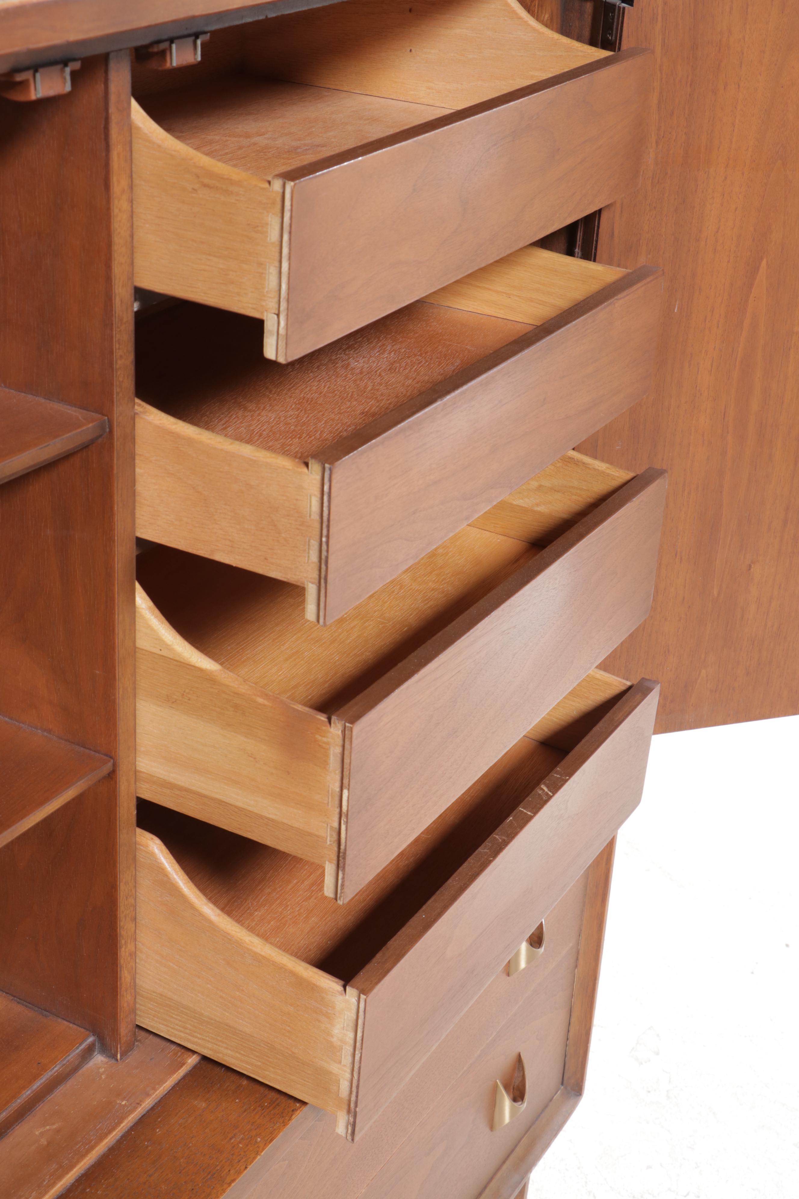 Broyhill "Brasilia" Mid Century Modern Walnut Clothes Press