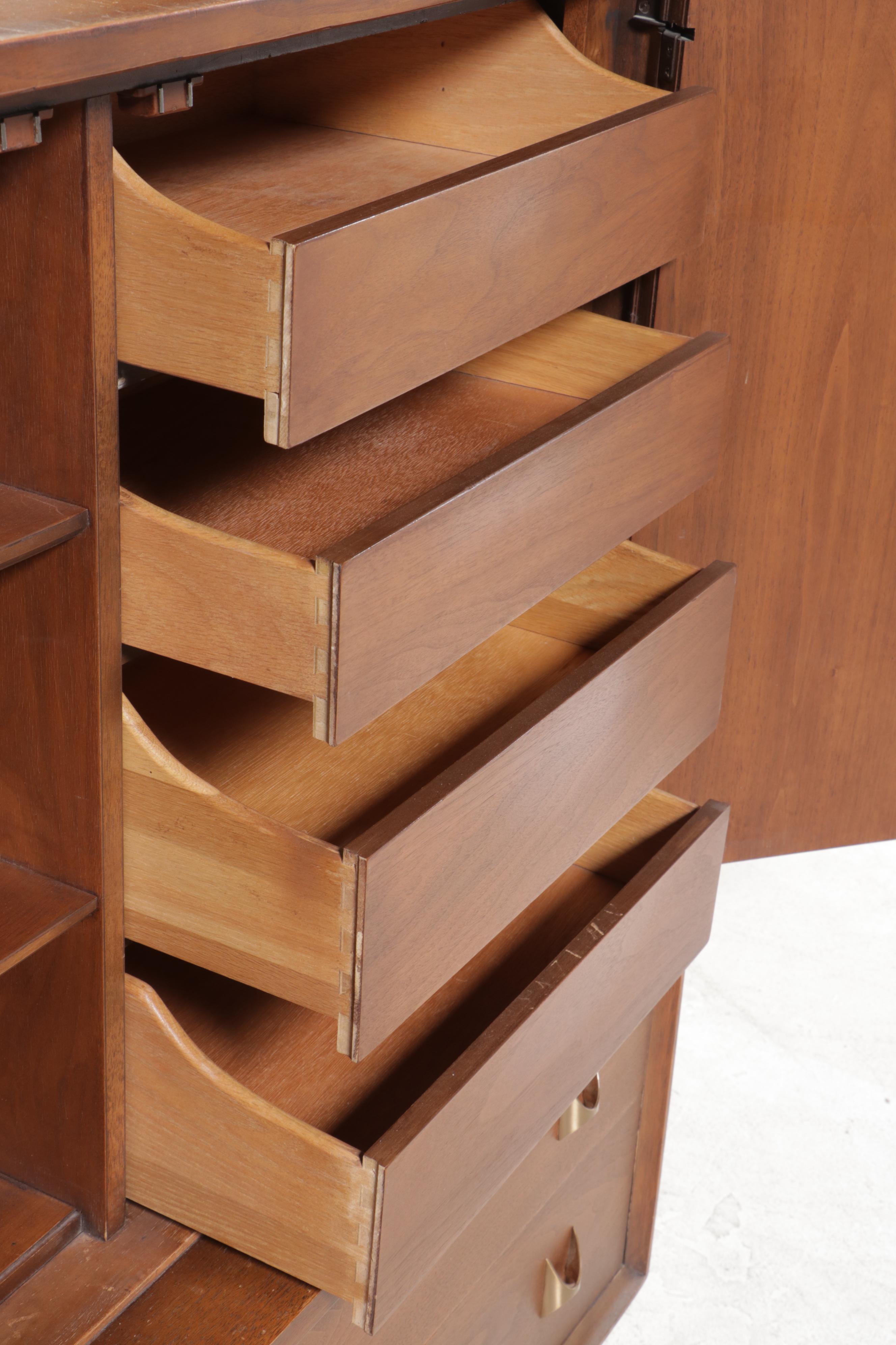 Broyhill "Brasilia" Mid Century Modern Walnut Clothes Press