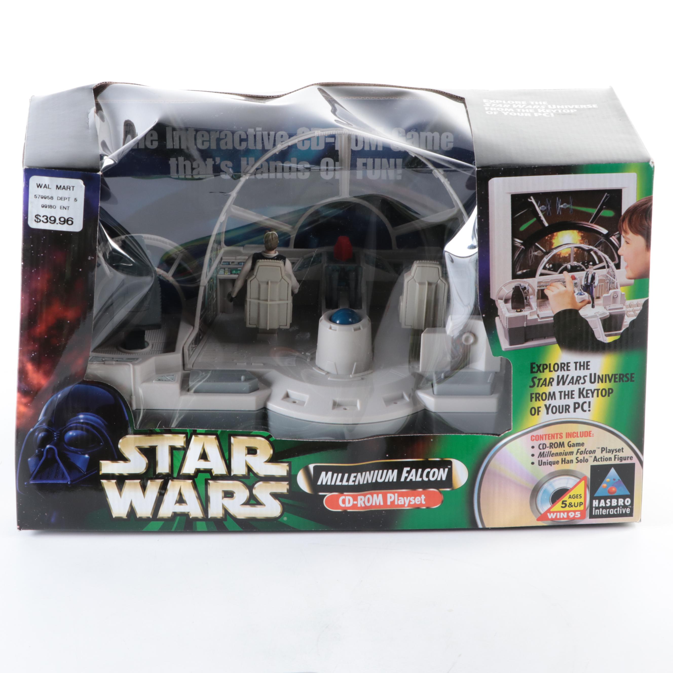 Kenner Star Wars Action Figures With Hasbro Millennium Falcon CD-ROM Playset