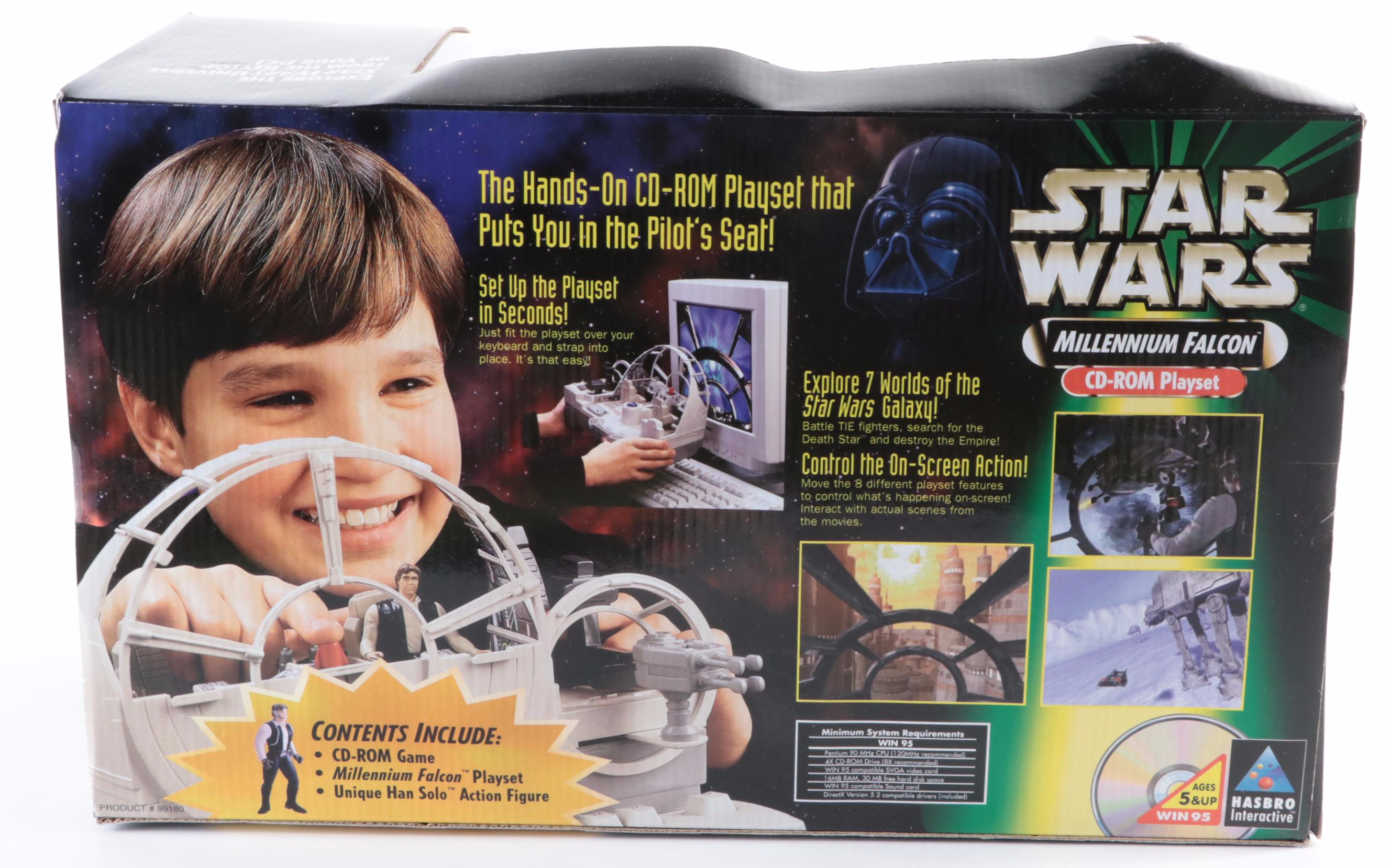 Kenner Star Wars Action Figures With Hasbro Millennium Falcon CD-ROM Playset