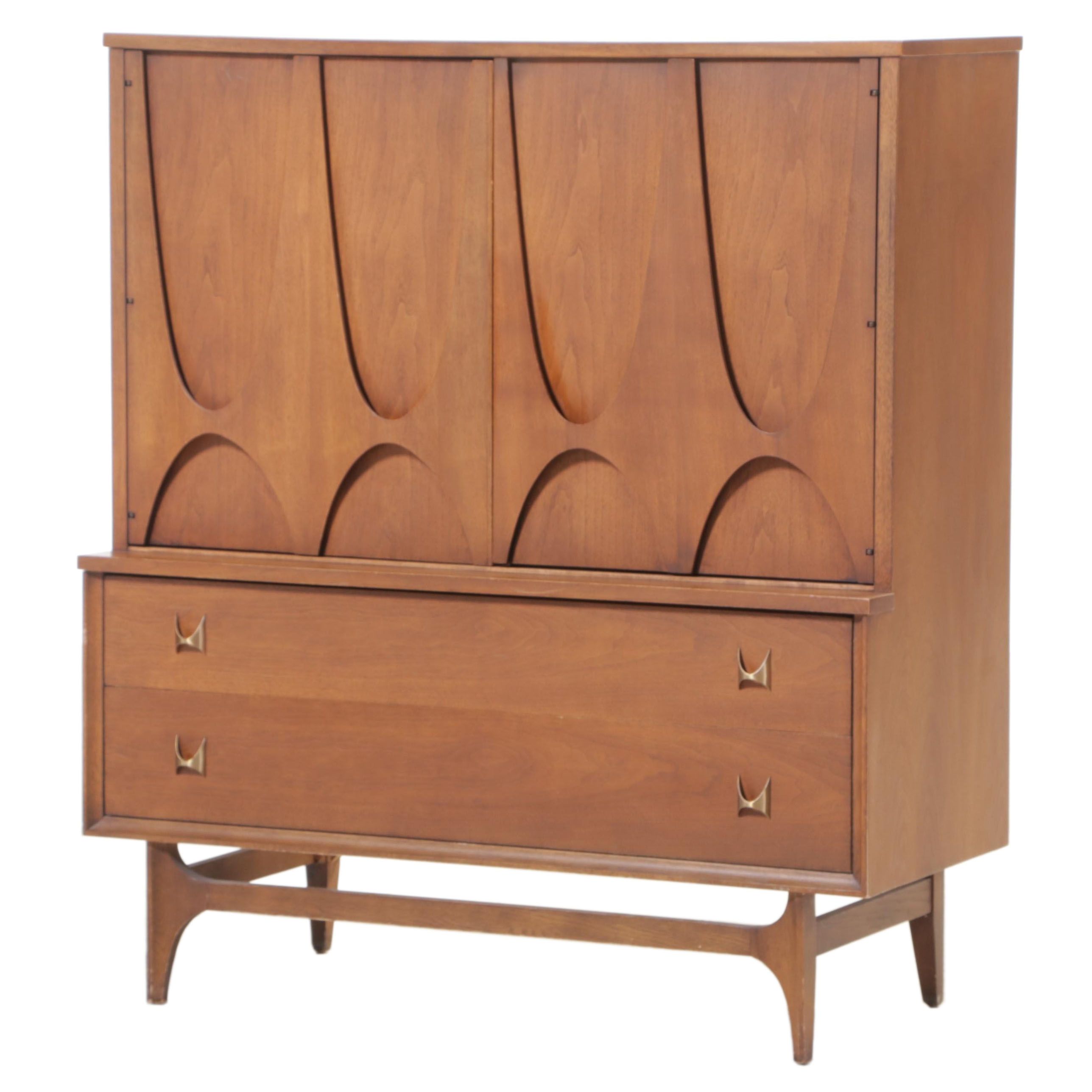 Broyhill "Brasilia" Mid Century Modern Walnut Clothes Press