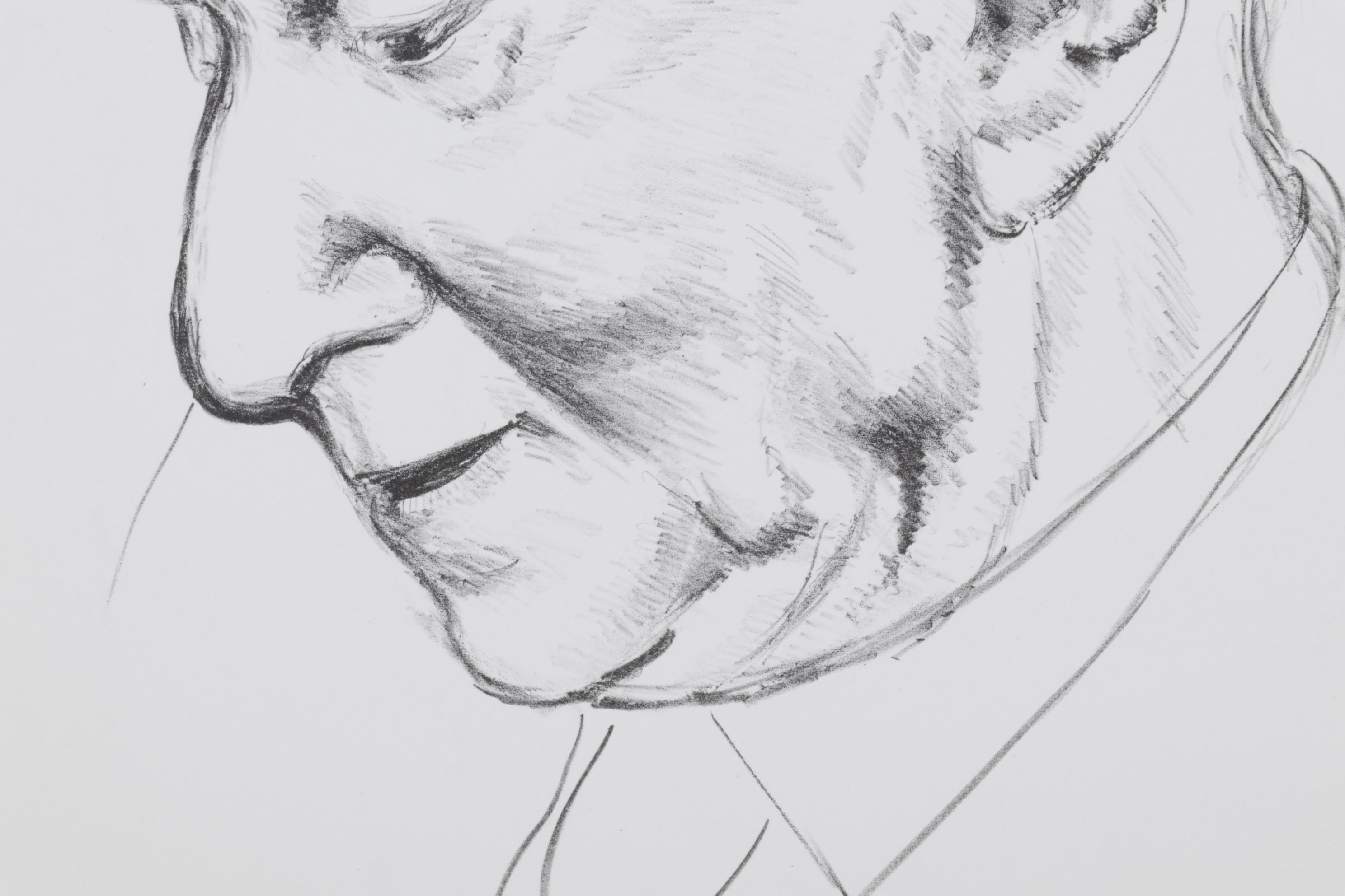 Sidney Chafetz Lithograph "Isaac Bashevis Singer," 1981