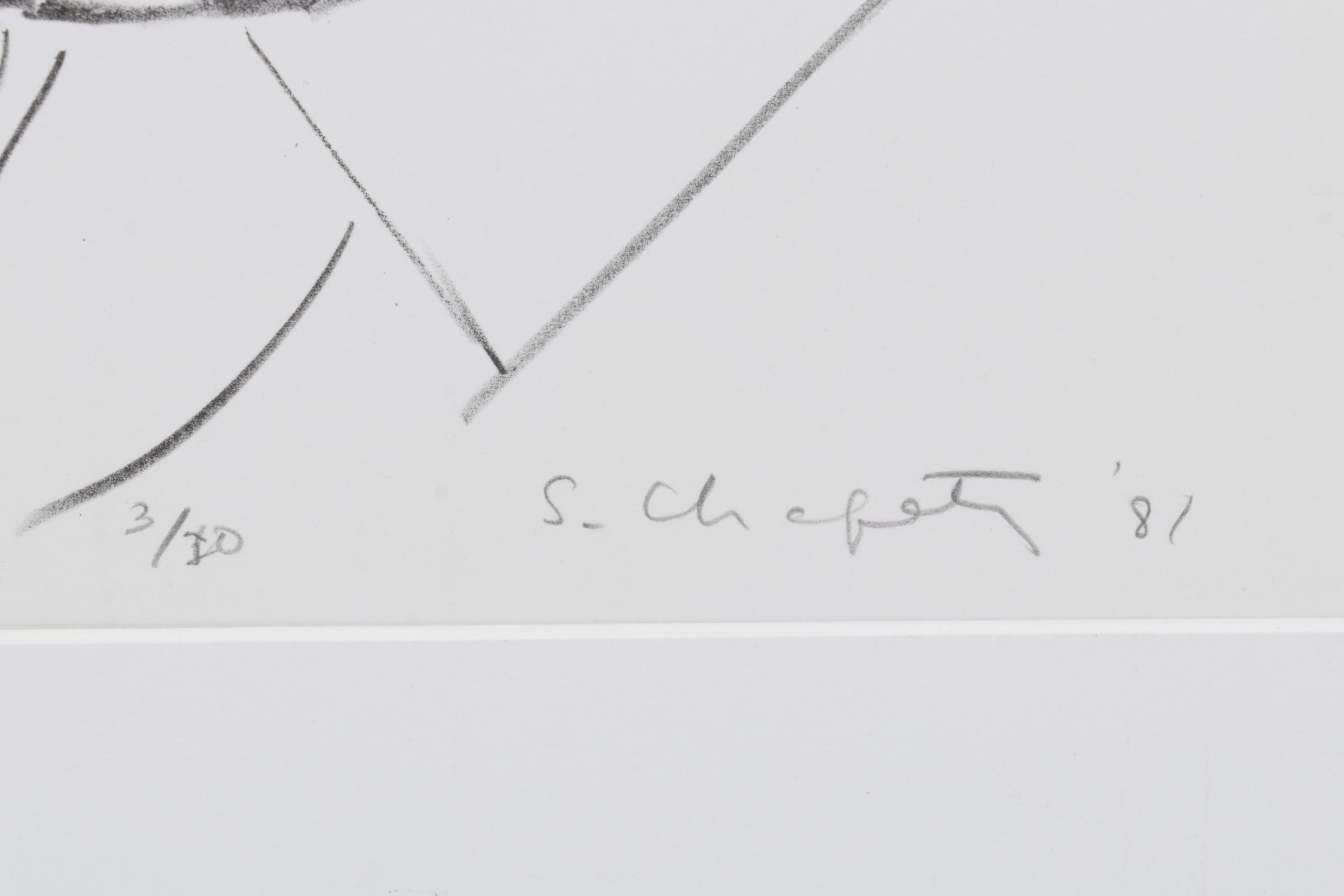 Sidney Chafetz Lithograph "Isaac Bashevis Singer," 1981