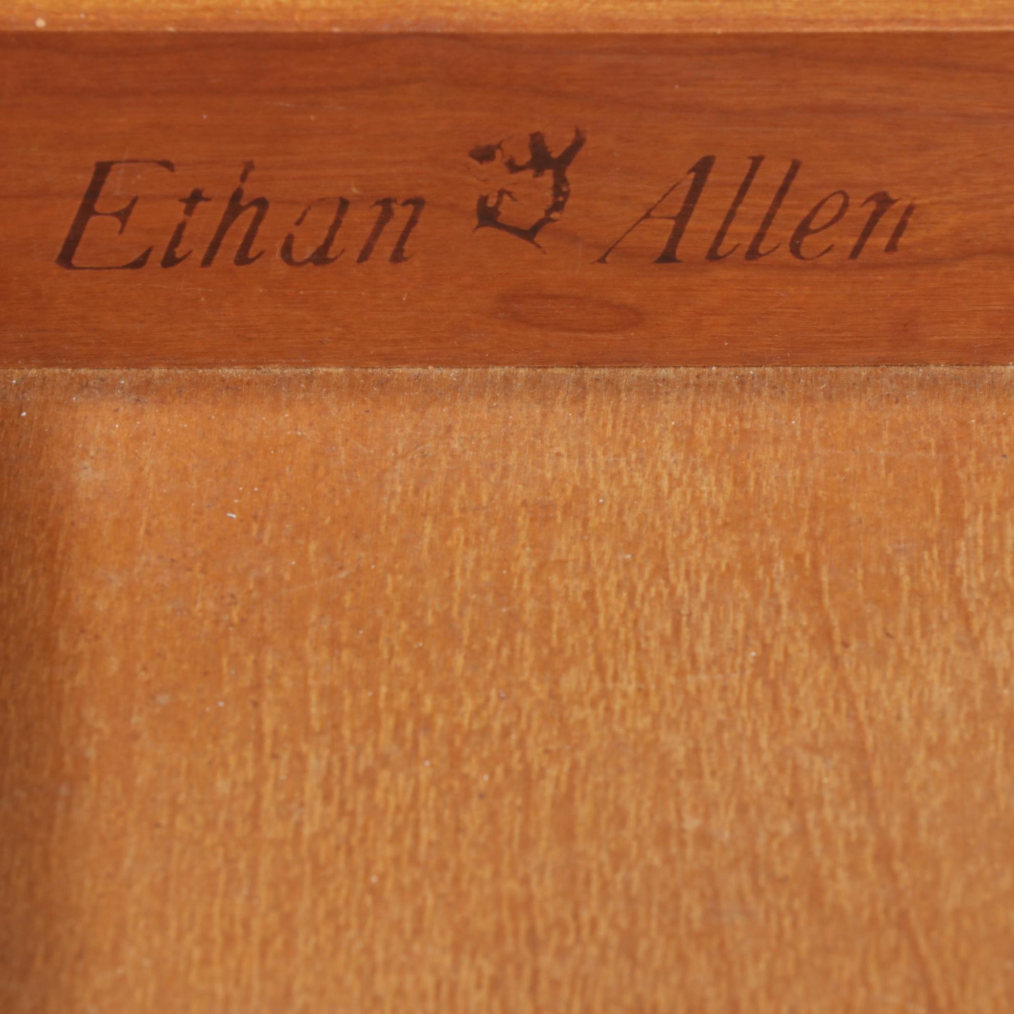 Pair of Ethan Allen "Georgian Court" Cherry Pembroke Tables, Late 20th Century