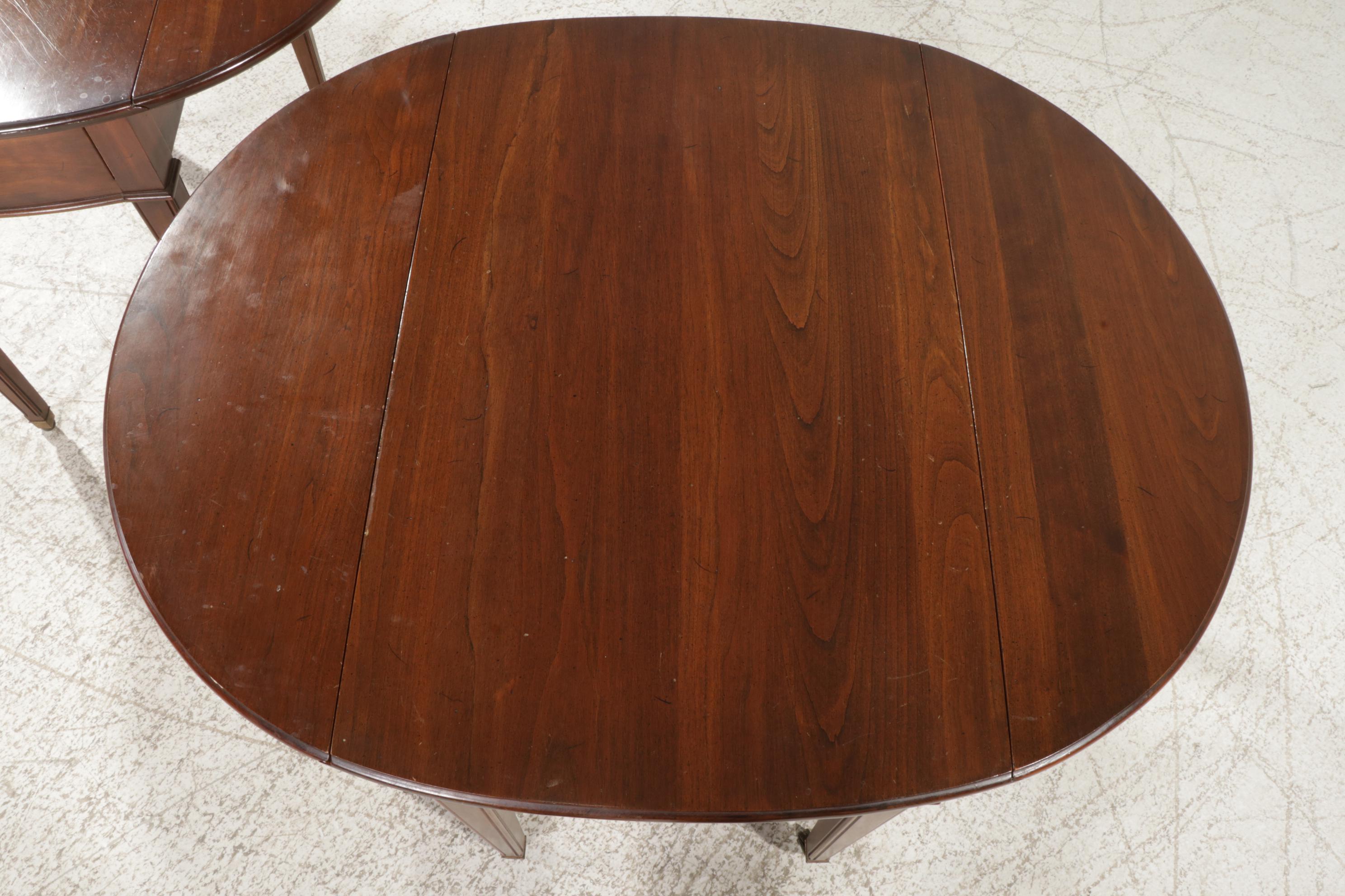 Pair of Ethan Allen "Georgian Court" Cherry Pembroke Tables, Late 20th Century