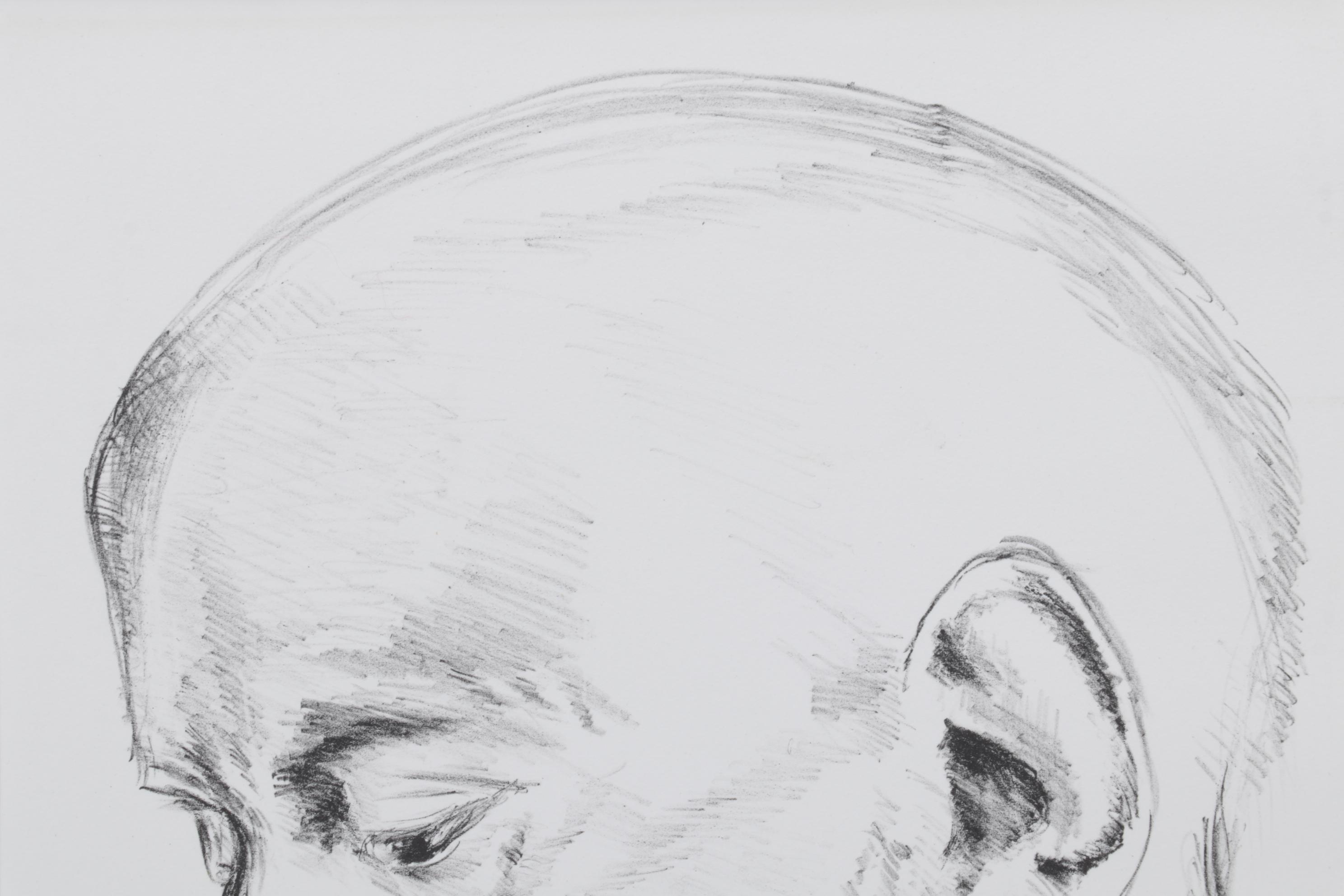 Sidney Chafetz Lithograph "Isaac Bashevis Singer," 1981