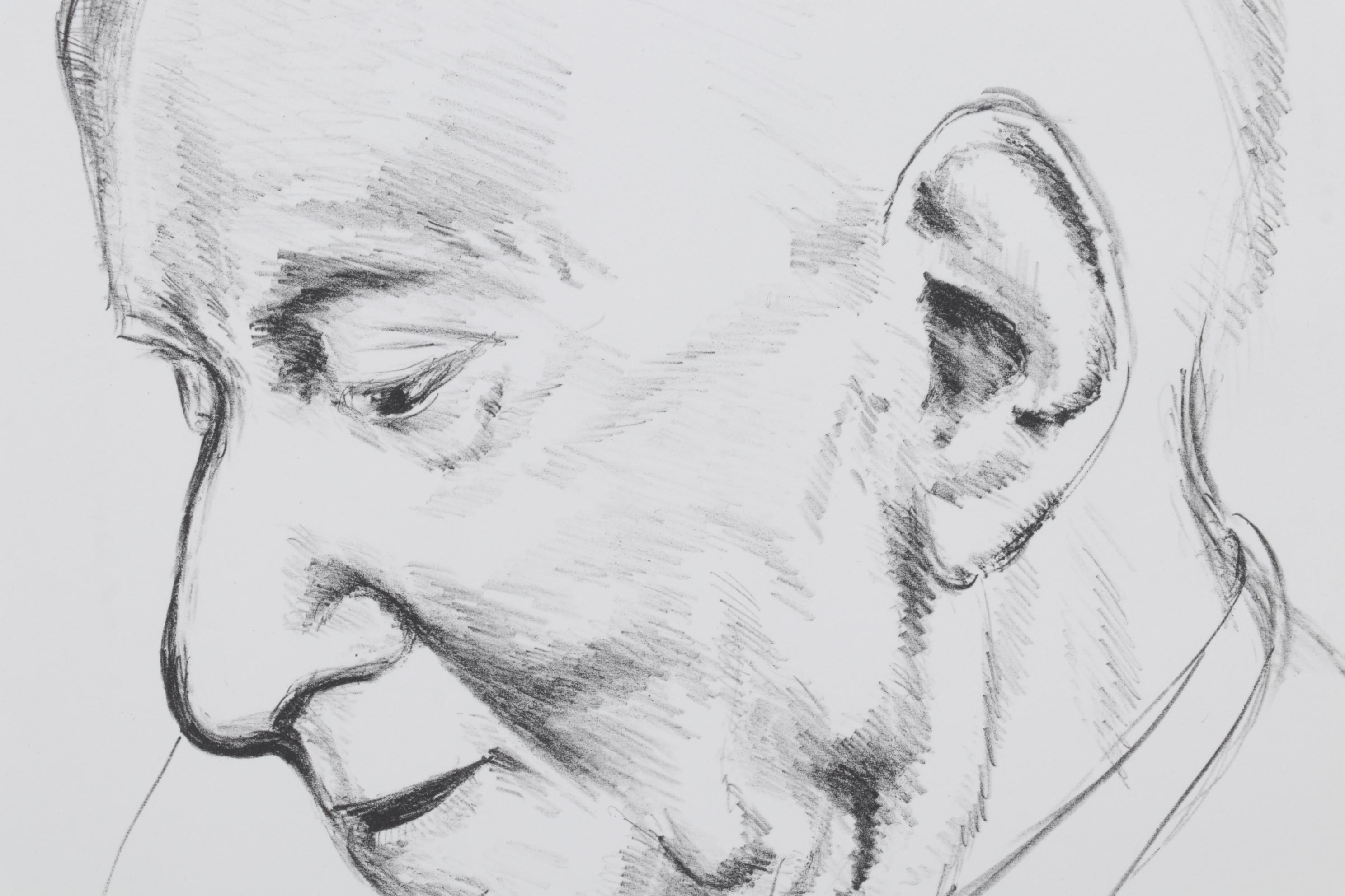 Sidney Chafetz Lithograph "Isaac Bashevis Singer," 1981