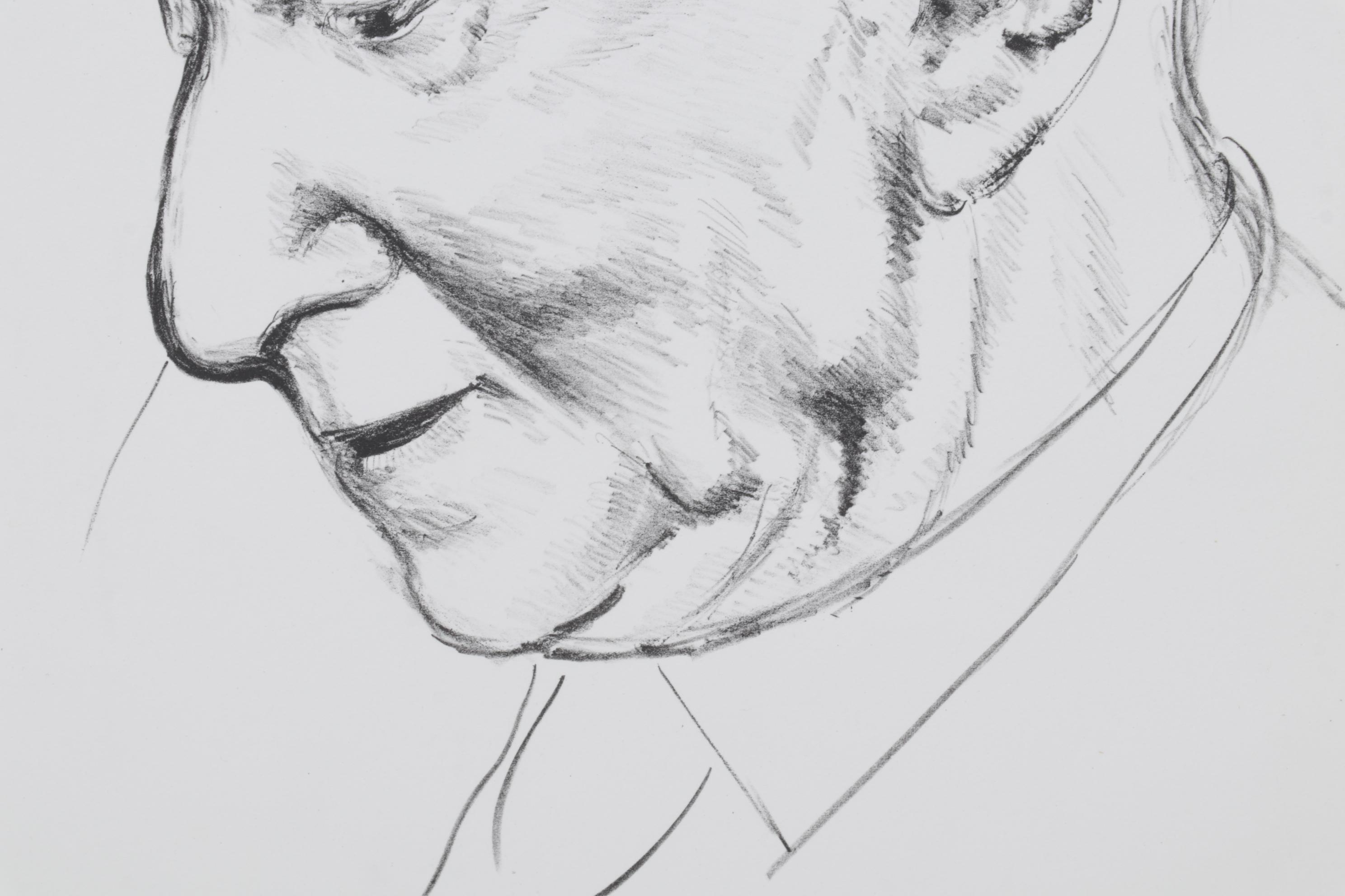 Sidney Chafetz Lithograph "Isaac Bashevis Singer," 1981