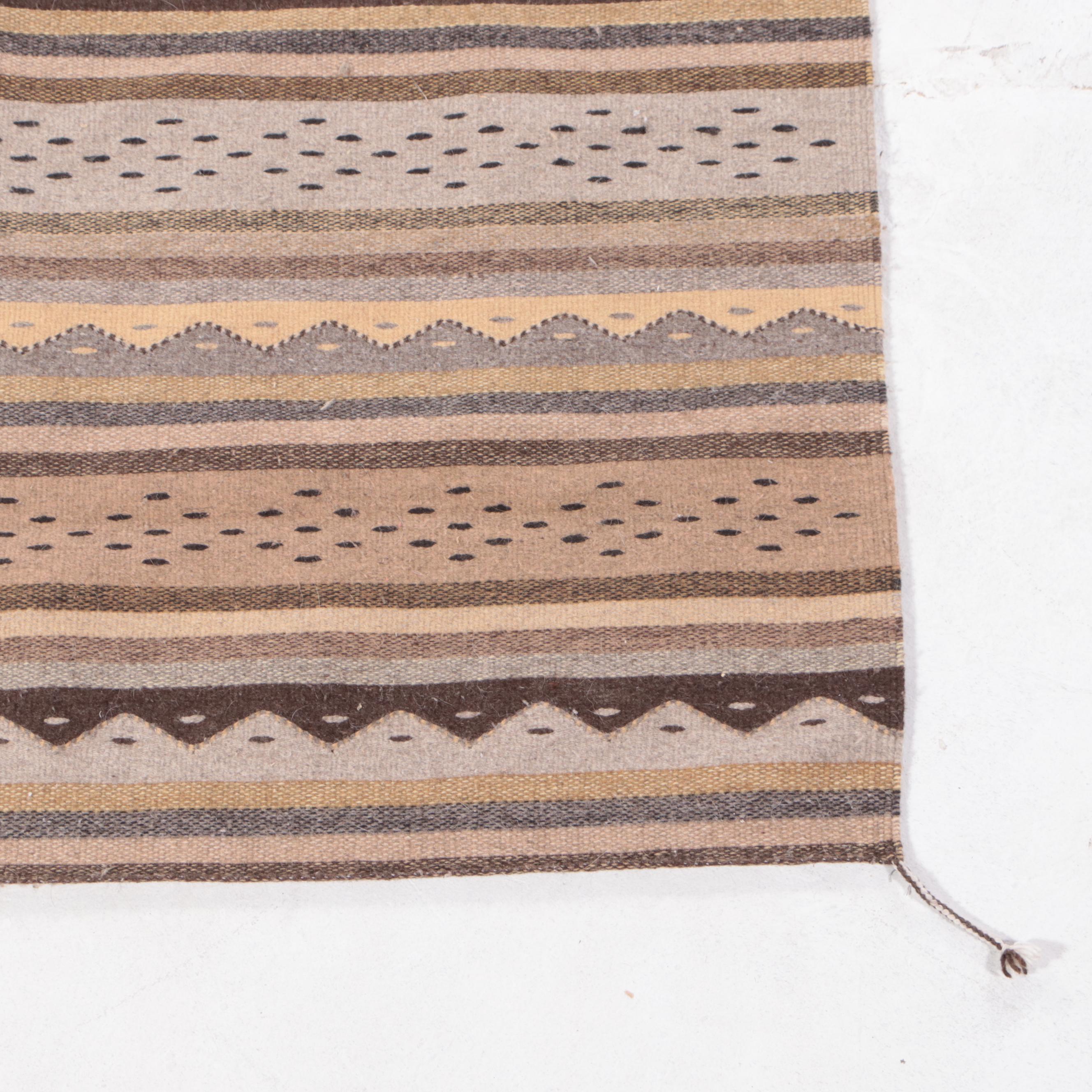 4'2 x 6'7 Handwoven Marcos Bautista Mexican Zapotec Area Rug