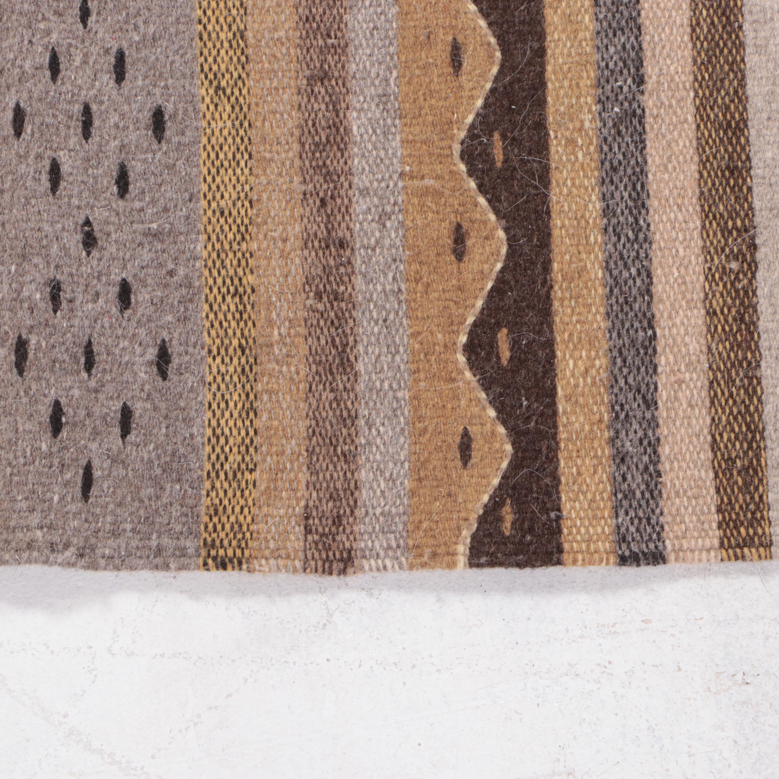 4'2 x 6'7 Handwoven Marcos Bautista Mexican Zapotec Area Rug