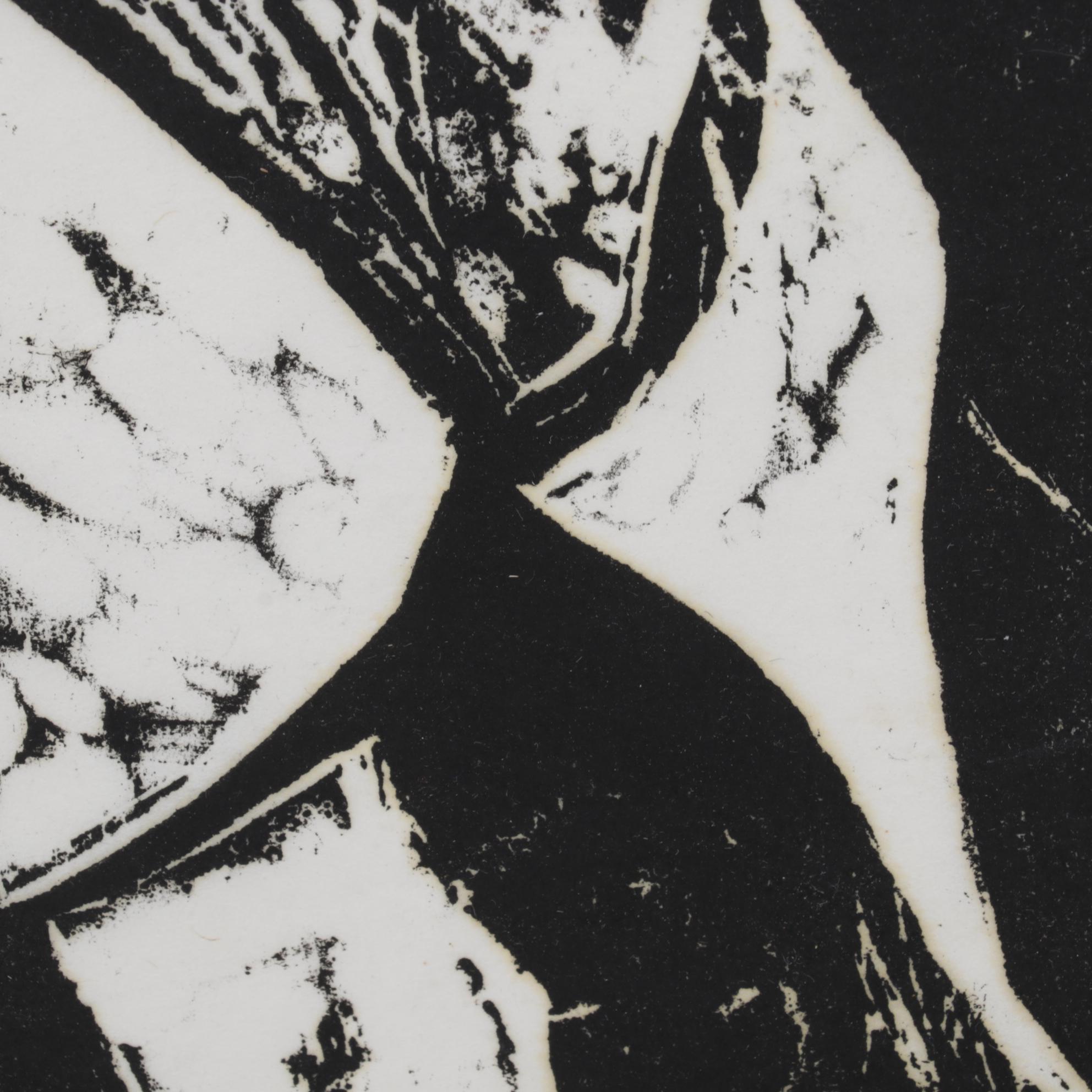 Sidney Chafetz Woodcut "A. J. Muste," 1967