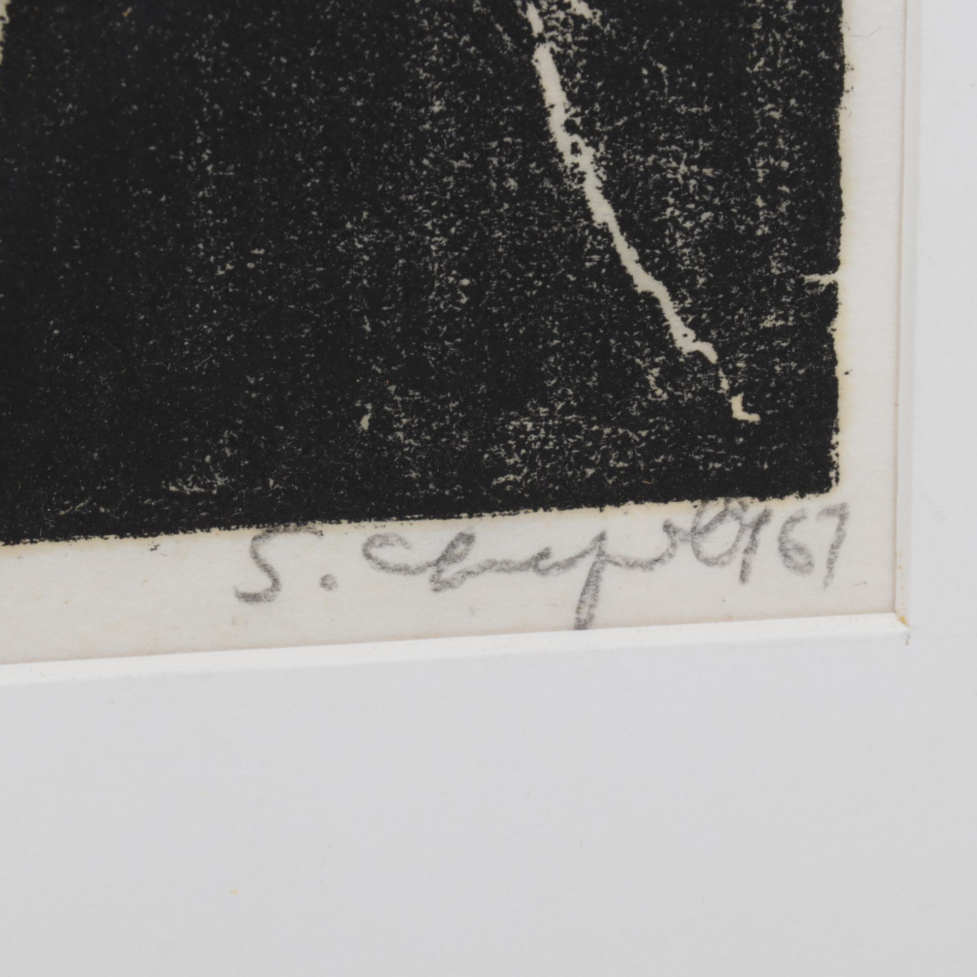 Sidney Chafetz Woodcut "A. J. Muste," 1967