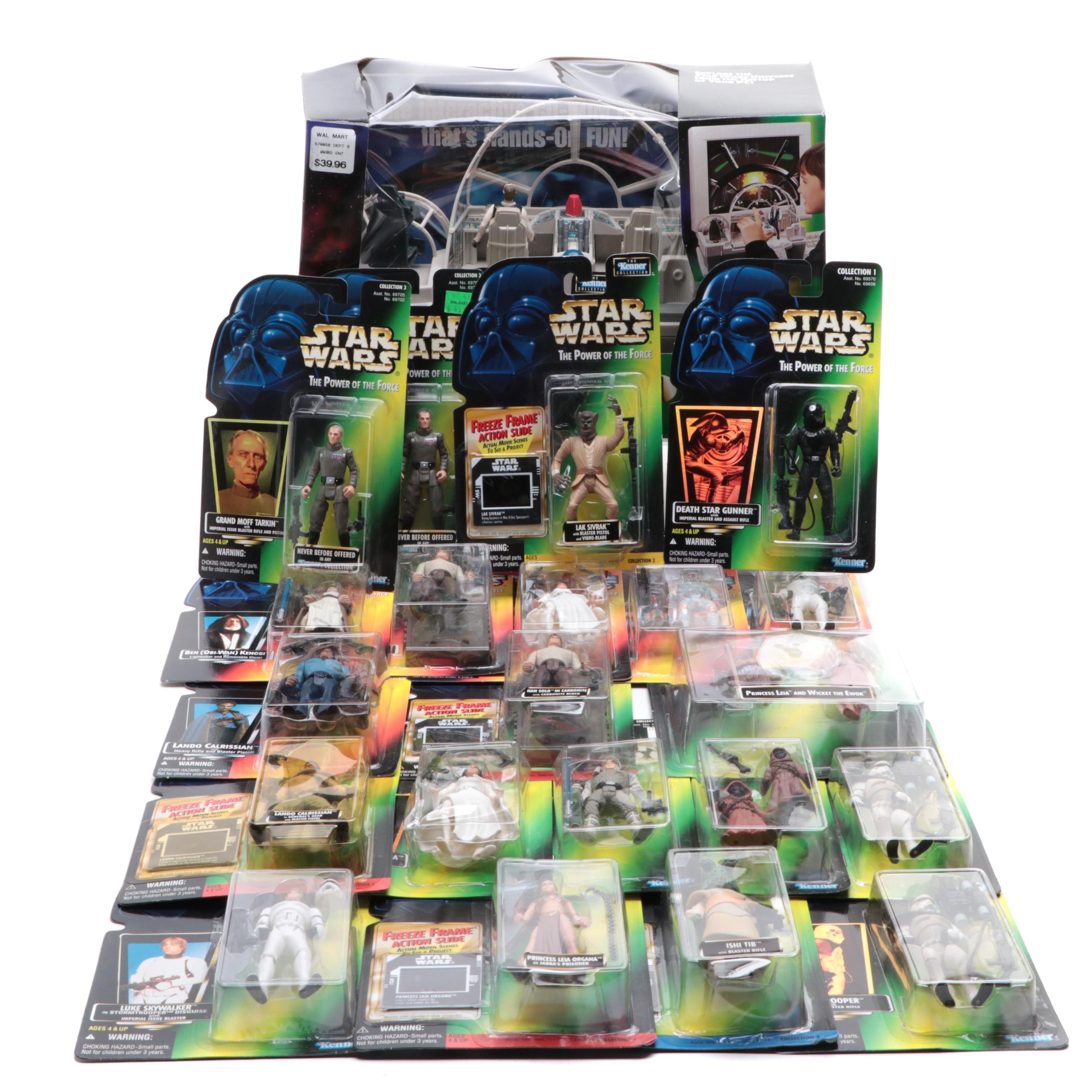 Kenner Star Wars Action Figures With Hasbro Millennium Falcon CD-ROM Playset