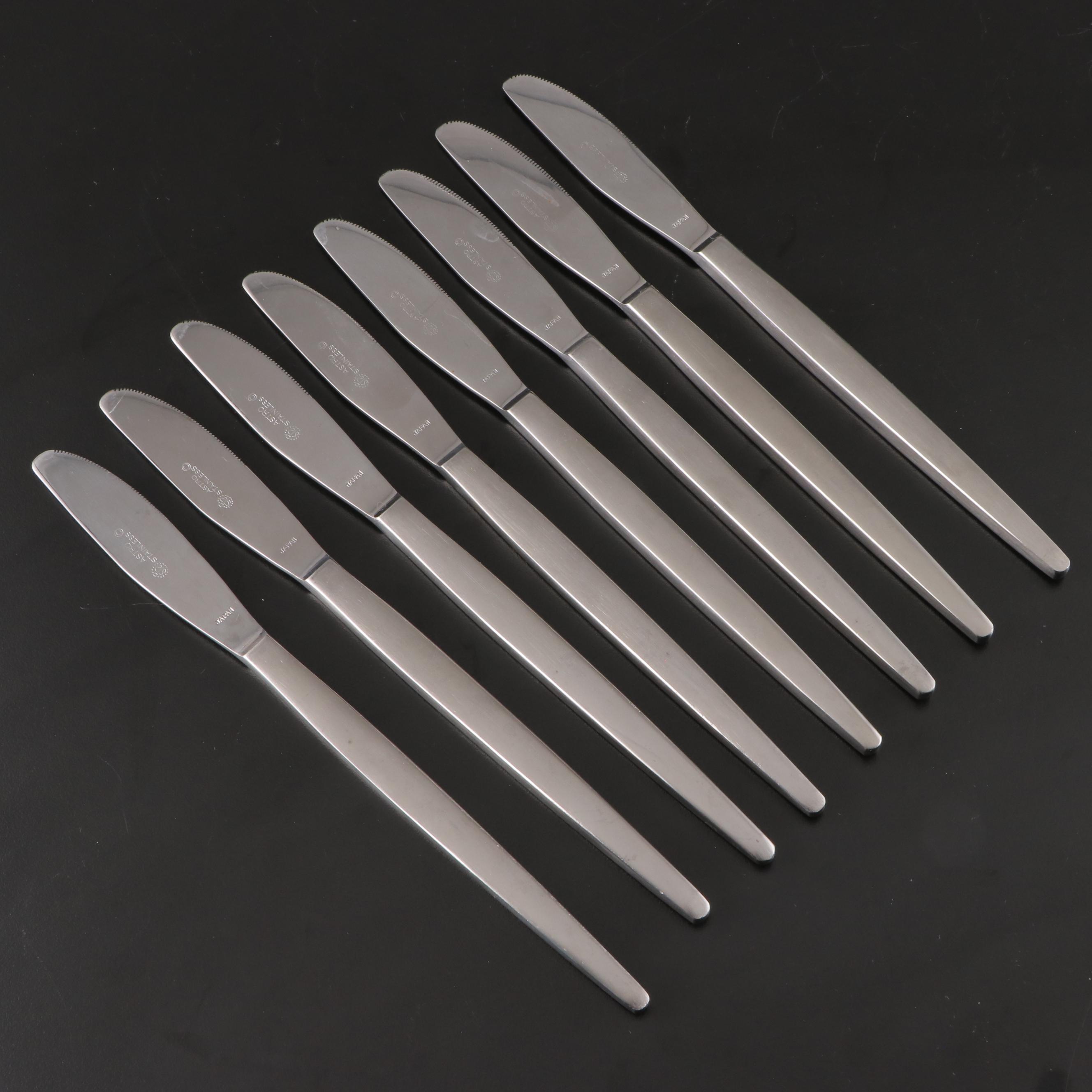 Stanley Roberts Mid Century Modern Style "Astro" Stainless Steel Flatware