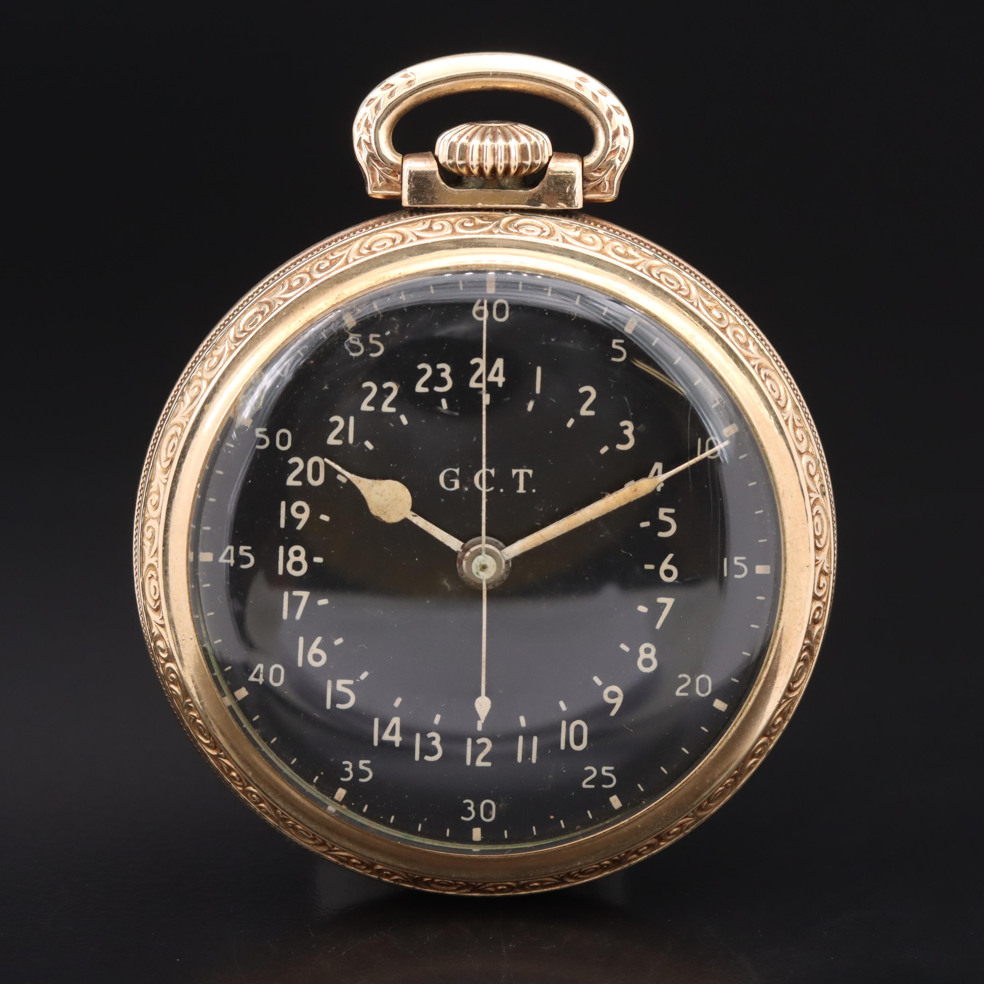 1944 Hamilton G.C.T. Military Pocket Watch