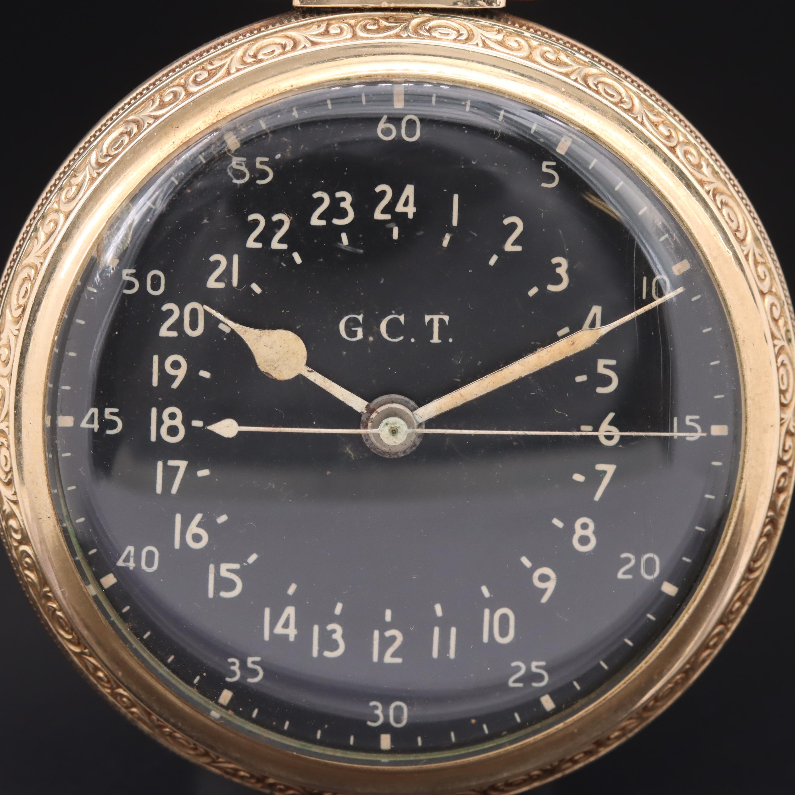 1944 Hamilton G.C.T. Military Pocket Watch