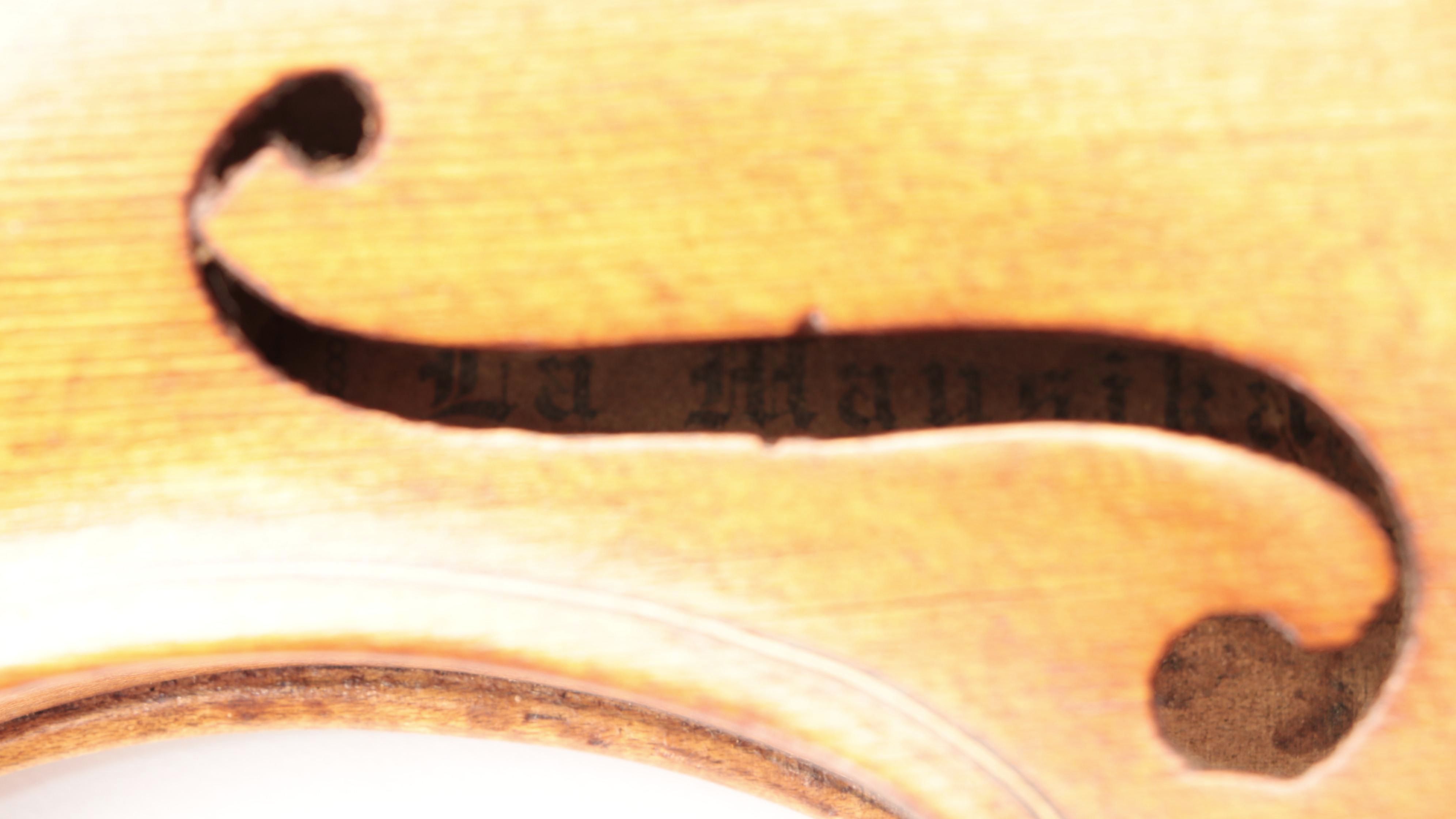 Stradivarius Replica Spruce, Maple and Ebony 4/4 Violin with Bows, Coffin Case