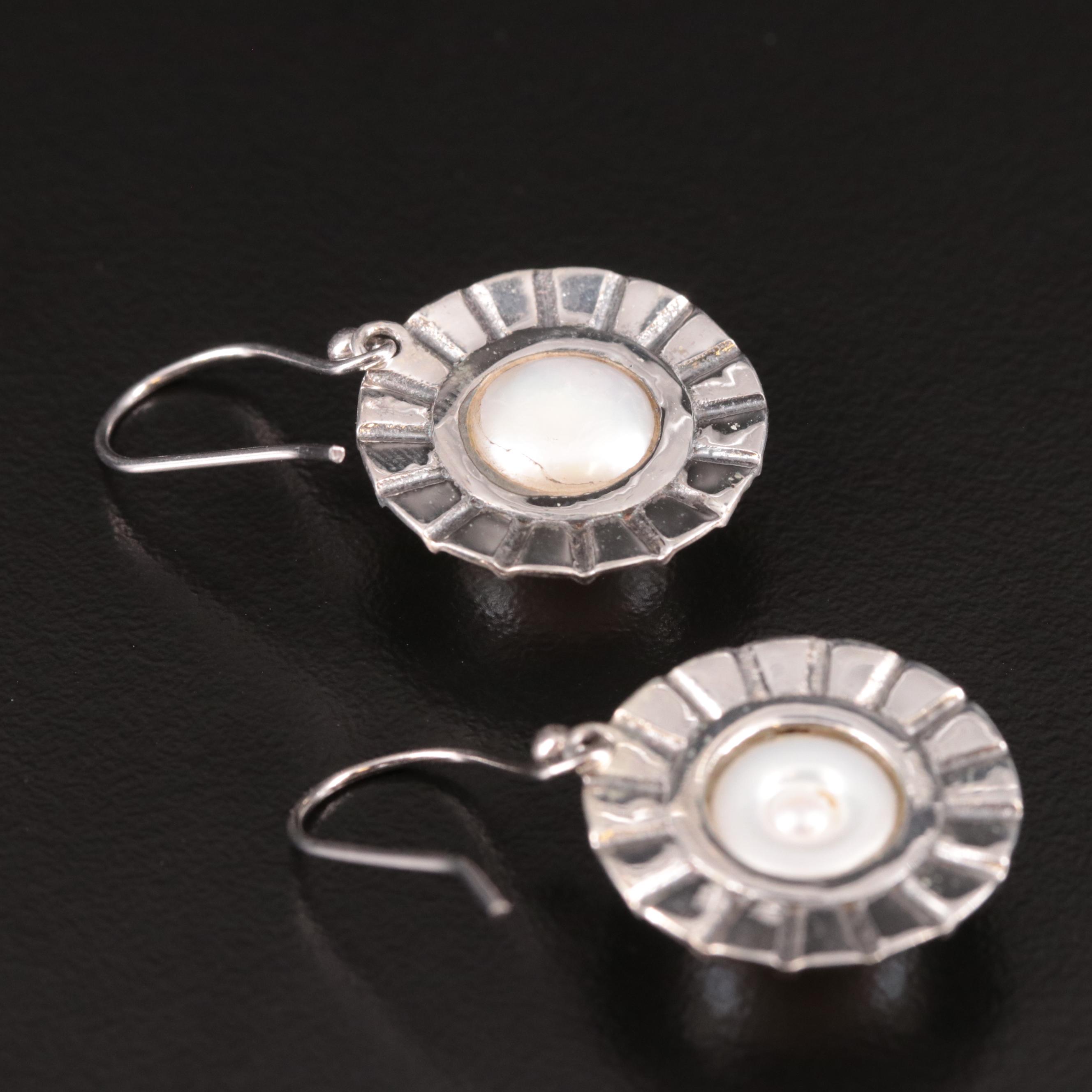 Sterling Cultured Pearl Dangle Earrings