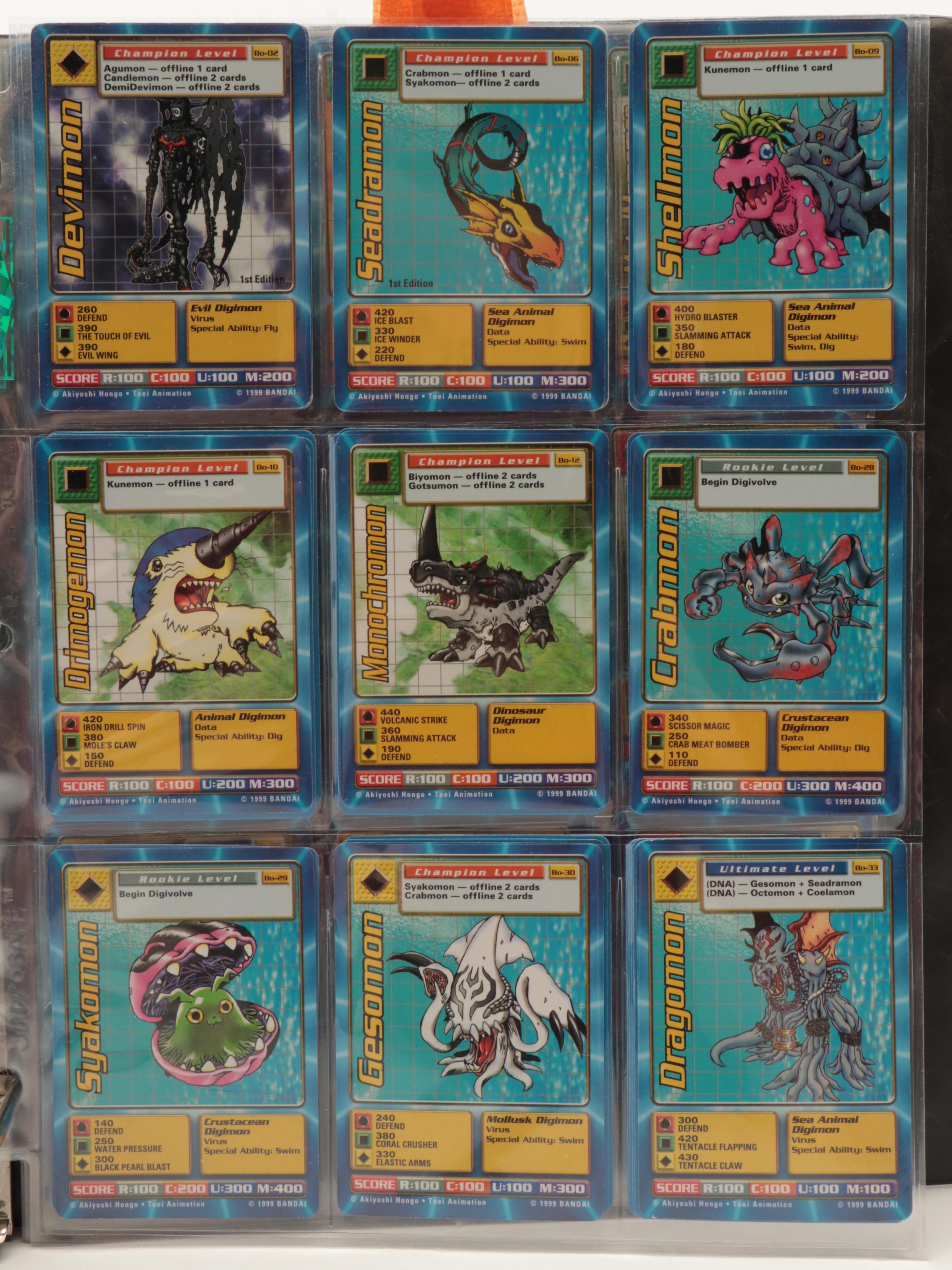 Pokémon and Digimon Trading Cards with Meowth Fruit Roll Up Promo 1990s–2000s