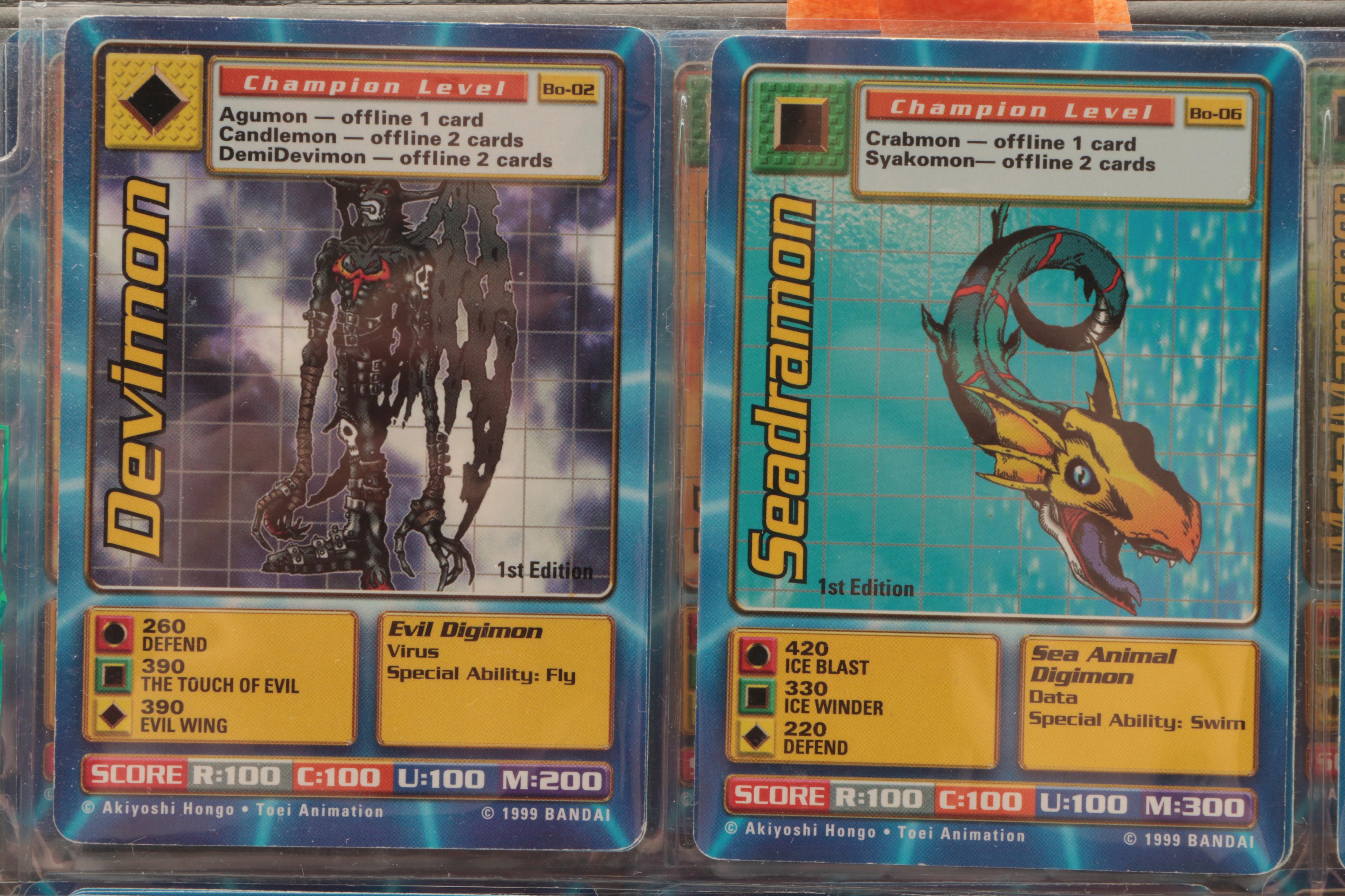 Pokémon and Digimon Trading Cards with Meowth Fruit Roll Up Promo 1990s–2000s