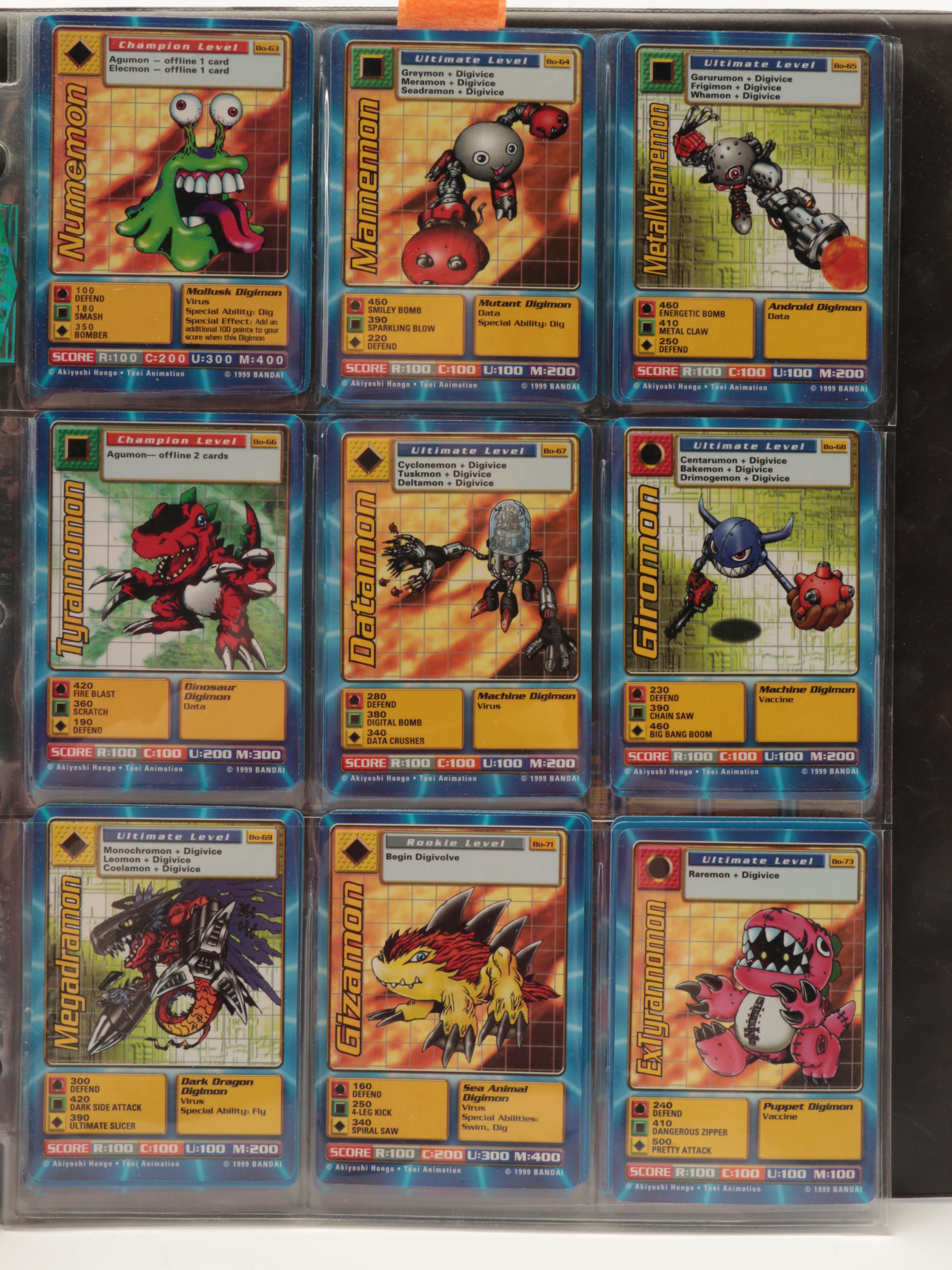 Pokémon and Digimon Trading Cards with Meowth Fruit Roll Up Promo 1990s–2000s