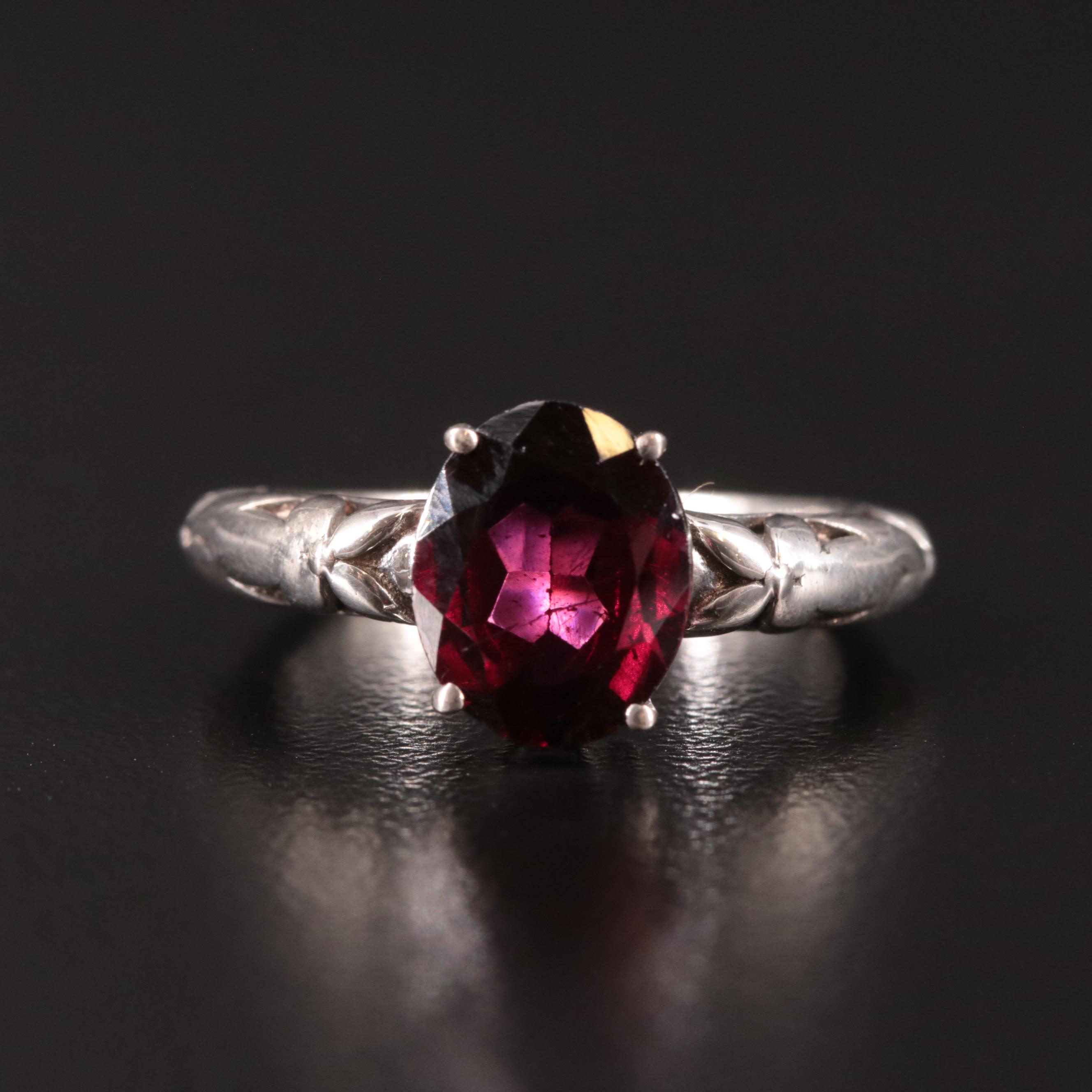 Sterling Garnet Ring