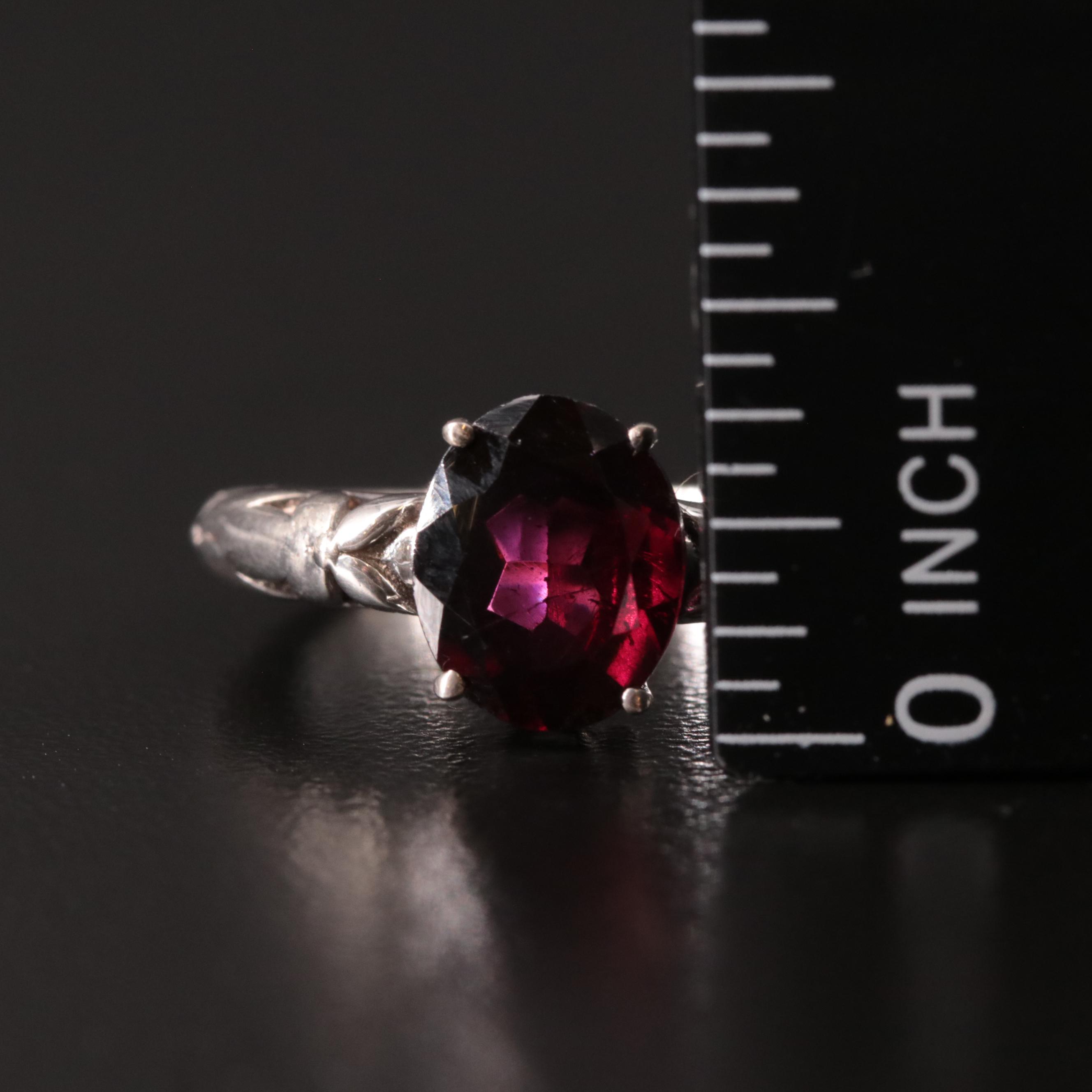 Sterling Garnet Ring