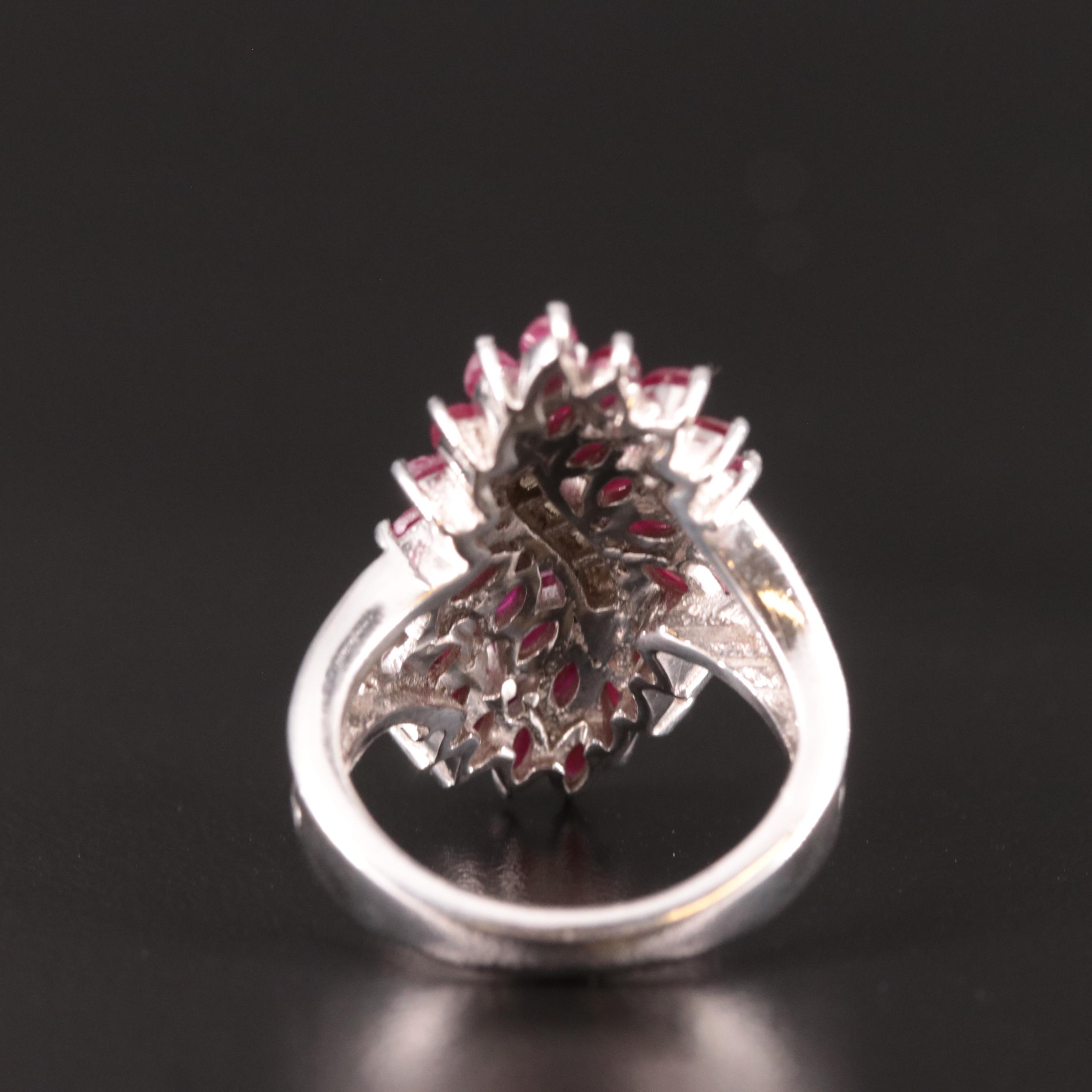 Sterling Ruby and Diamond Ring