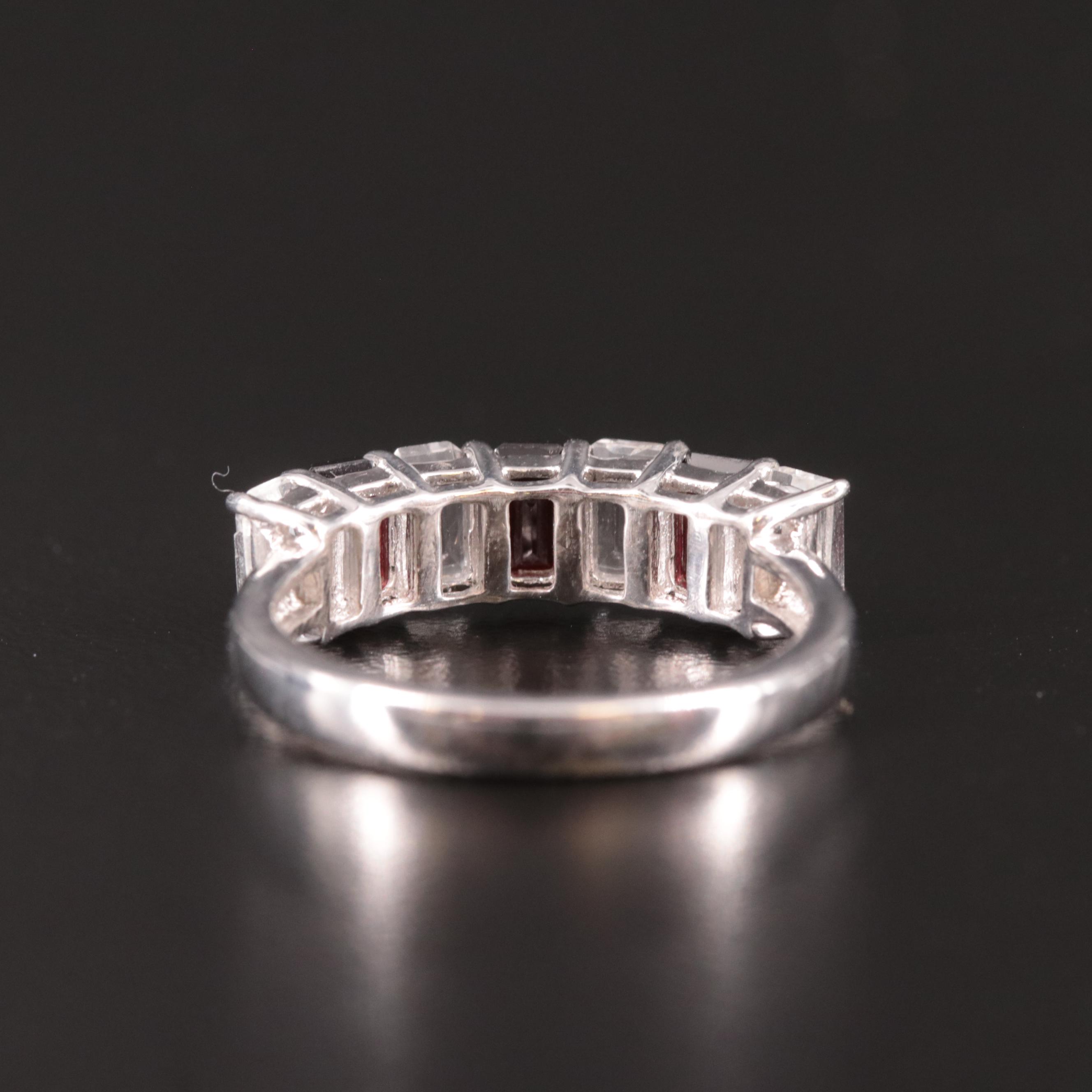 Sterling Garnet and White Topaz Ring