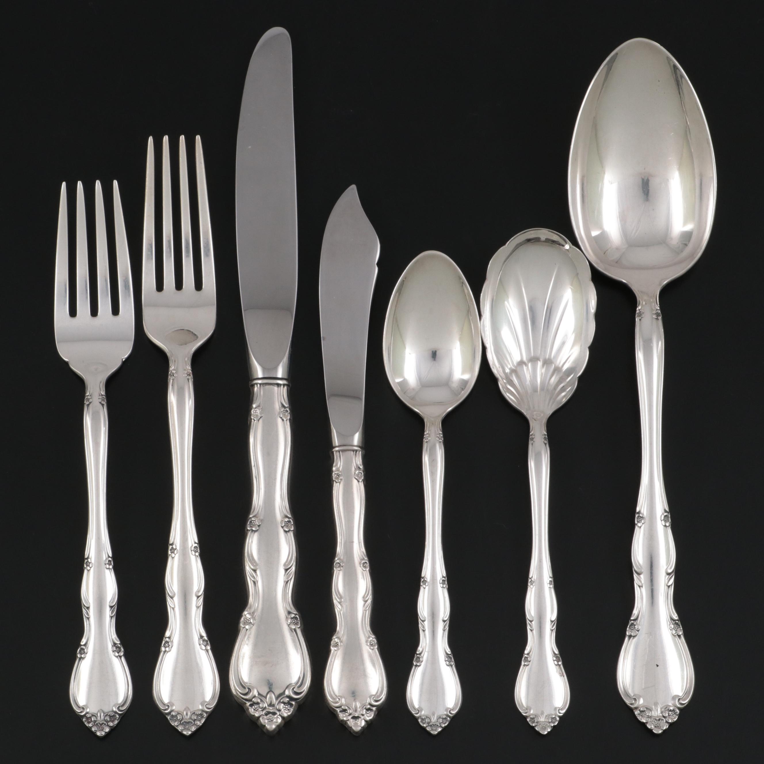 Gorham "Rose Tiara" Sterling Silver Flatware and Serving Utensils