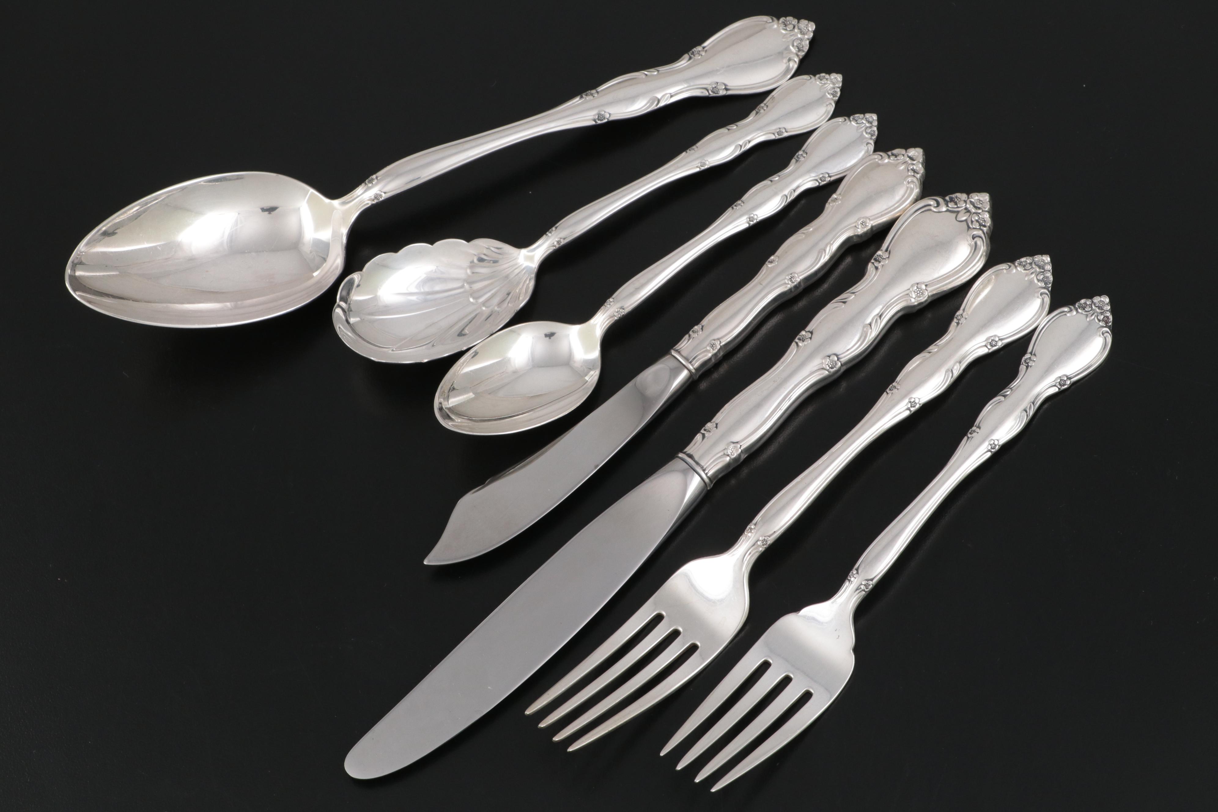Gorham "Rose Tiara" Sterling Silver Flatware and Serving Utensils