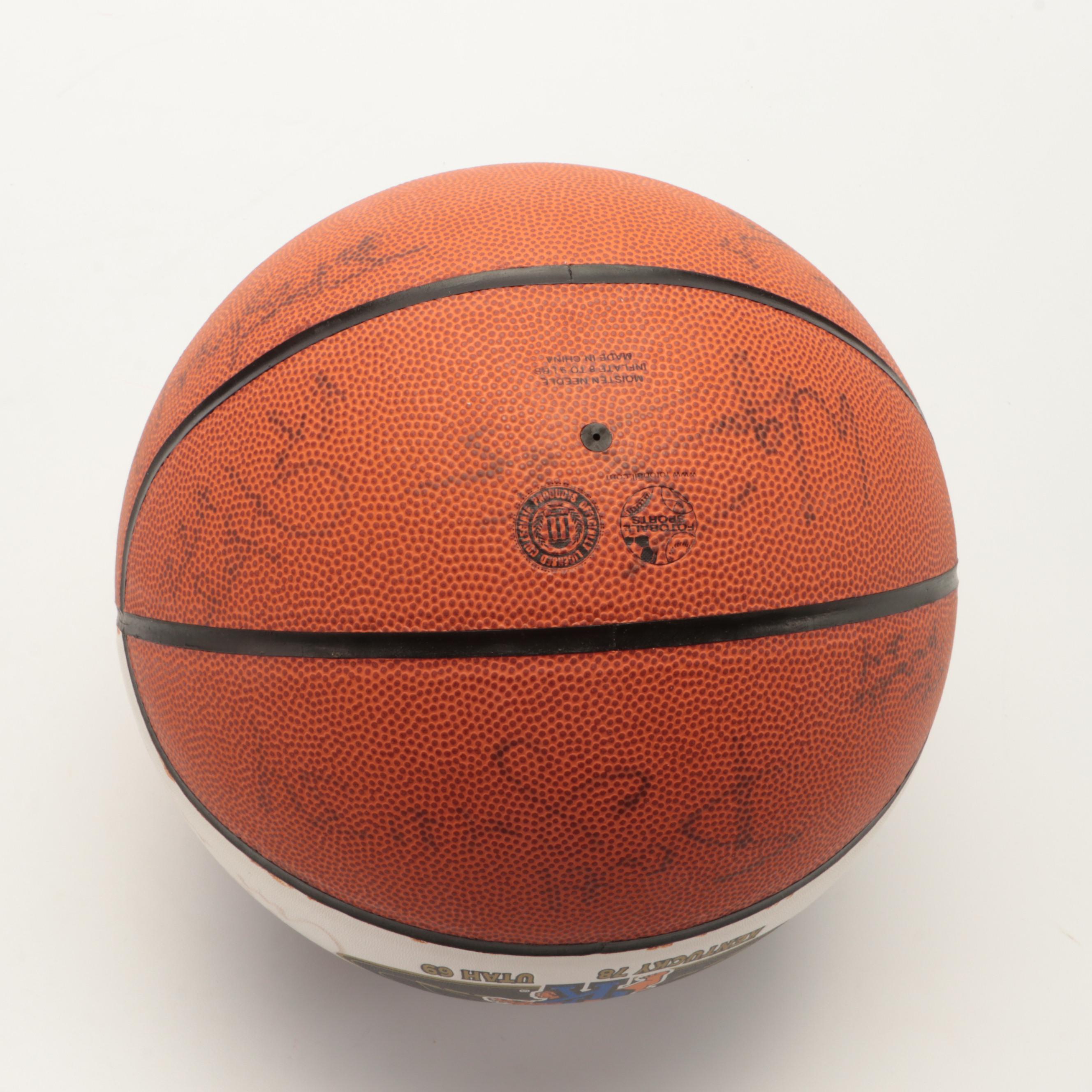 1998 Kentucky Wildcats Team Signed National Championship Basketball