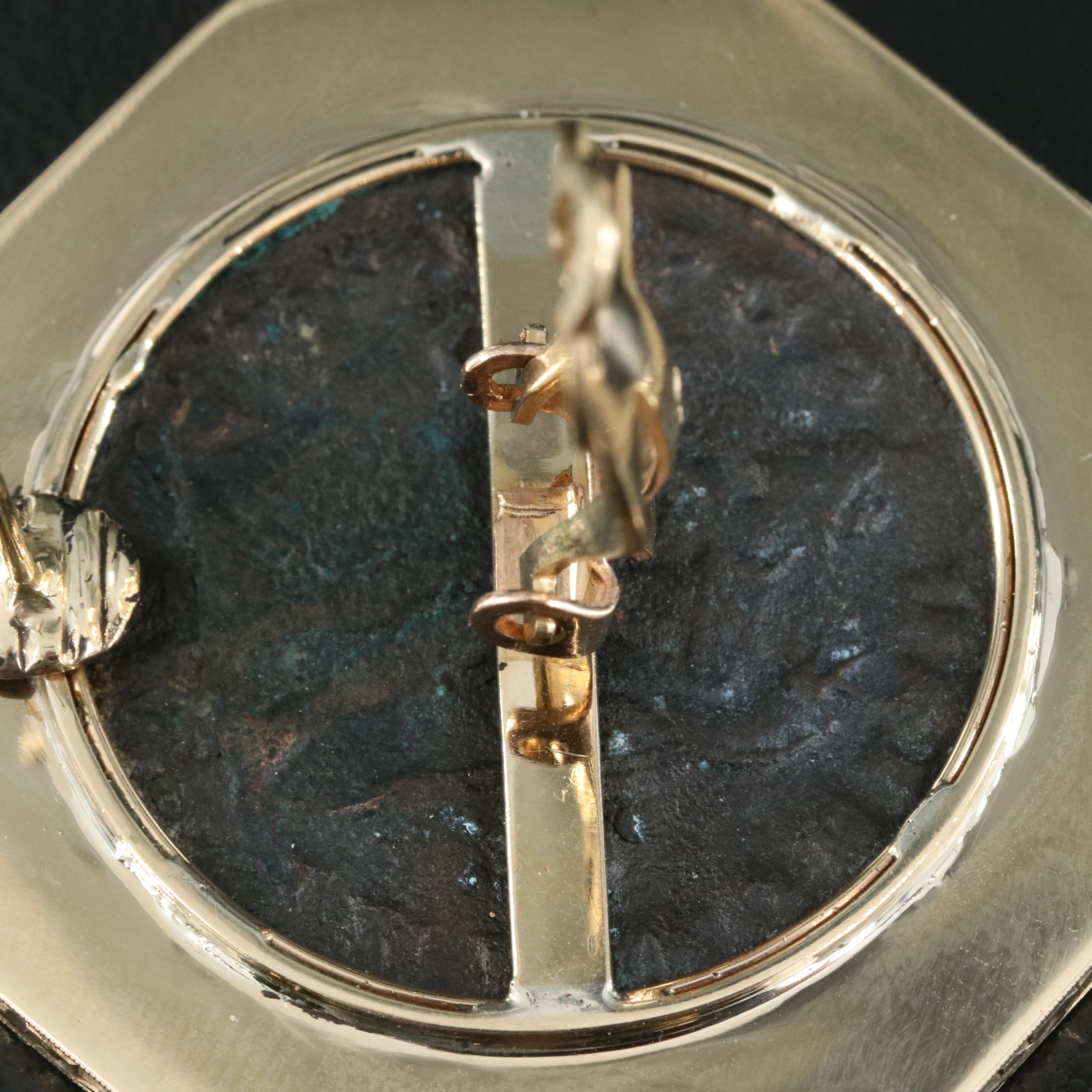 14K Earrings with Ancient Roman Imperial Follis Coins of Diocletian and Maximian