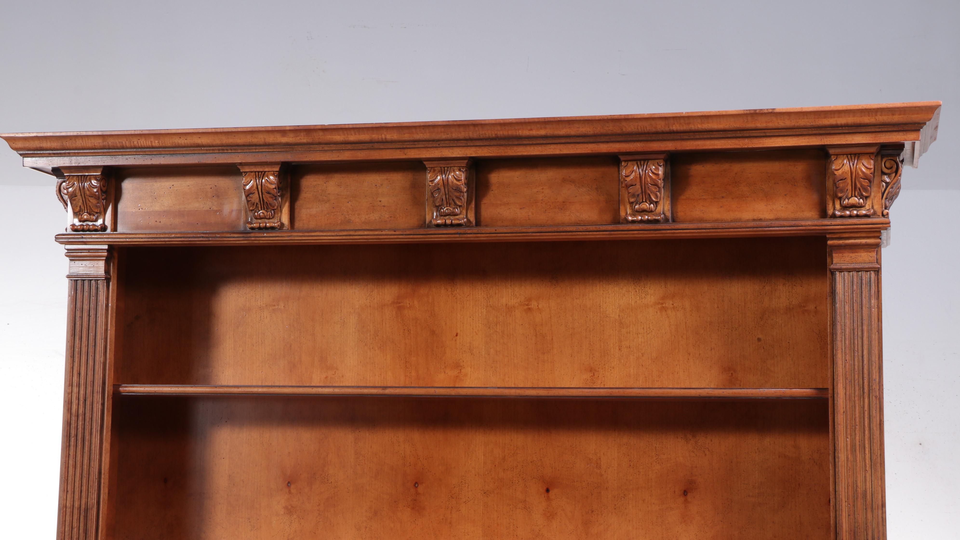 Henredon Neoclassical Style Pine Retractable Television Cabinet