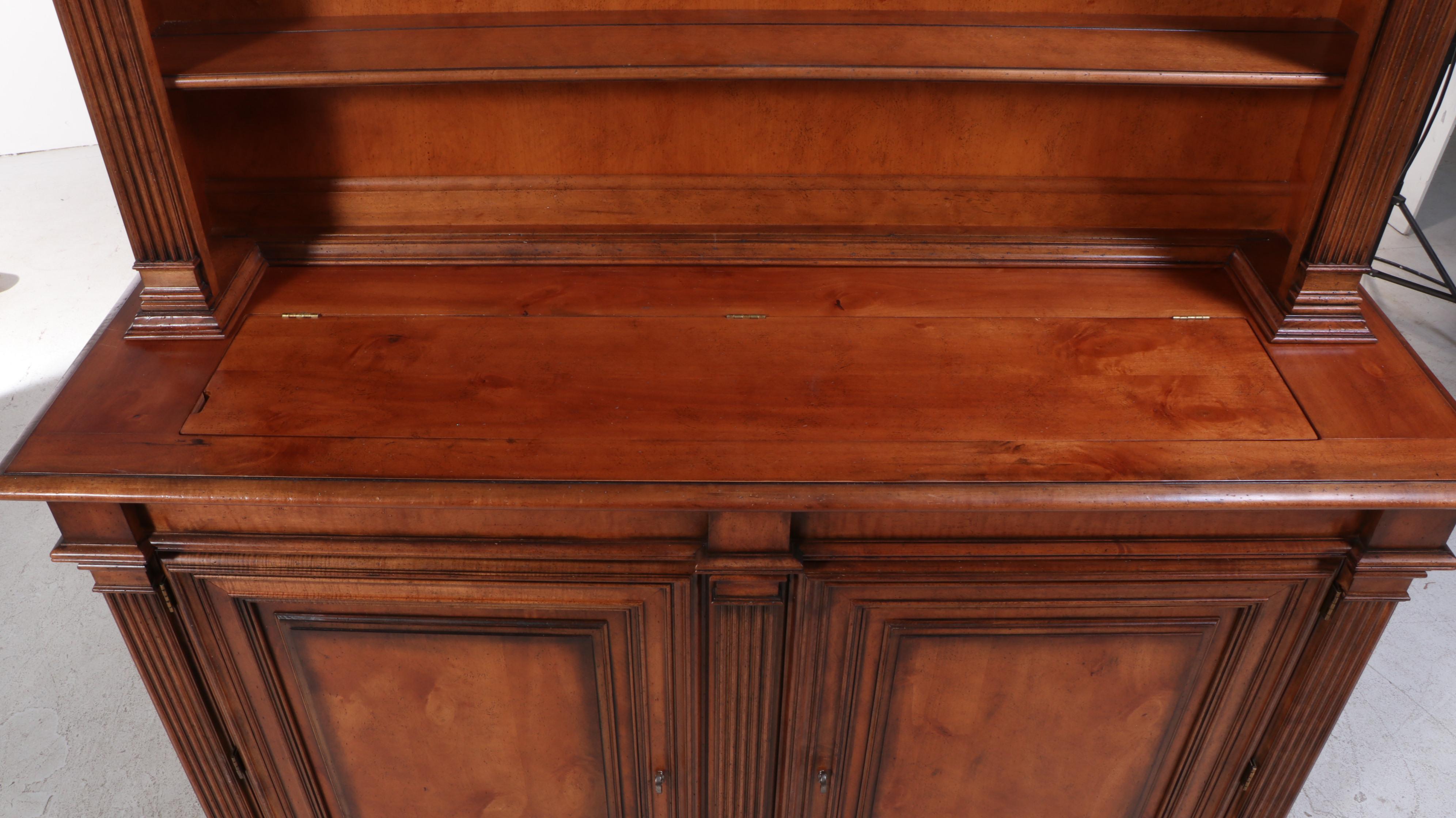 Henredon Neoclassical Style Pine Retractable Television Cabinet