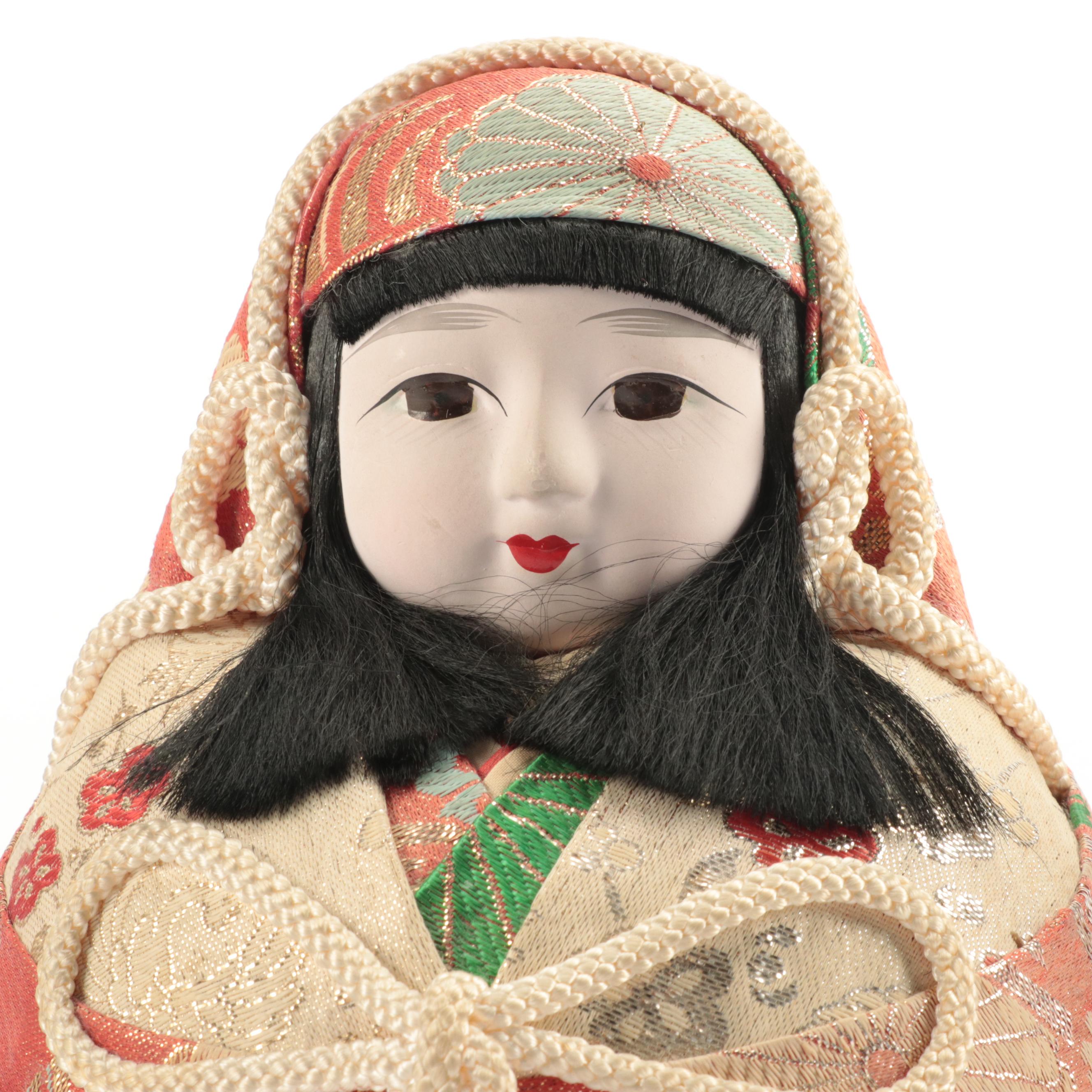 Japanese Wedding Roly Poly and Other Dolls, Mid to Late 20th Century