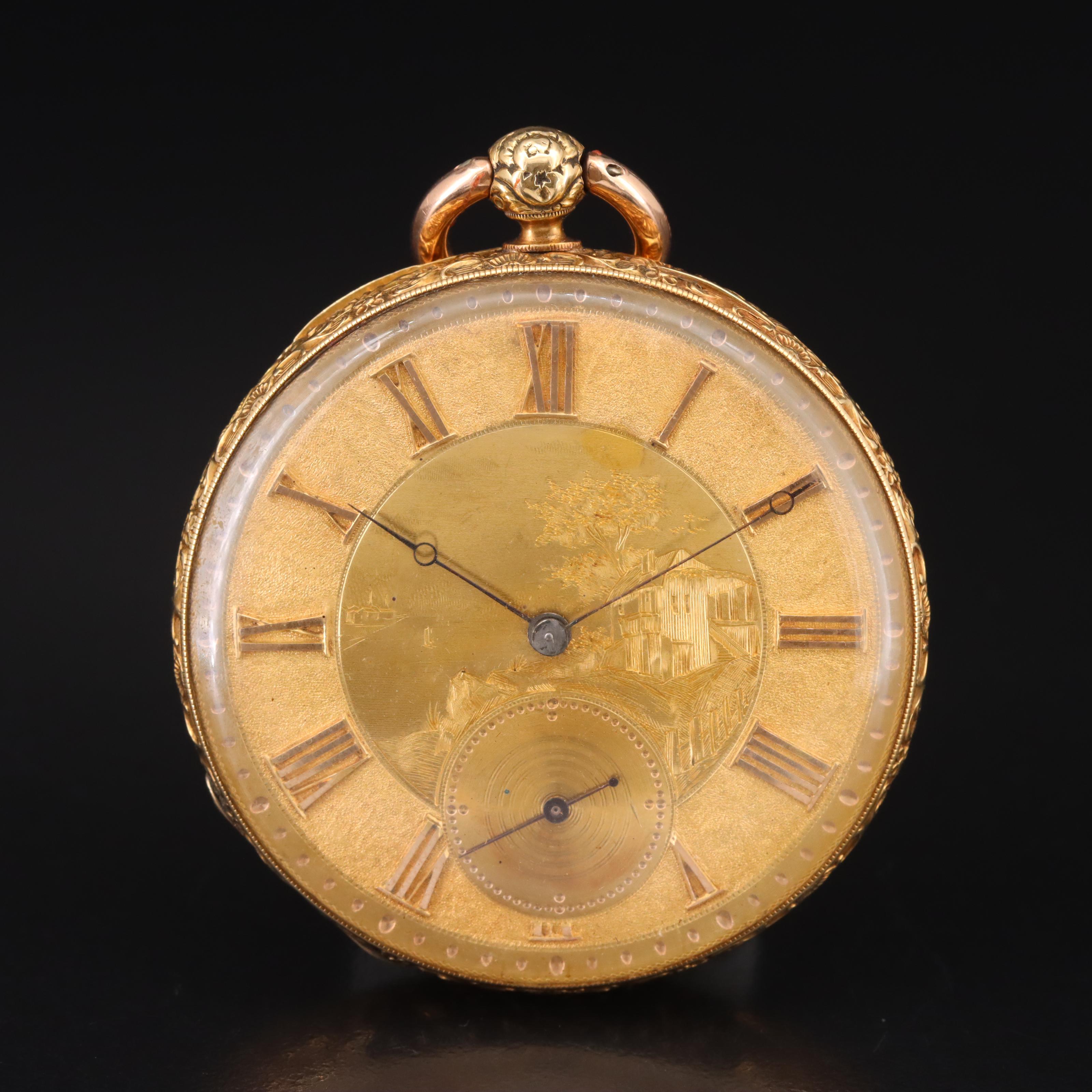 18K M.I. Tobias Vintage English Pocket Watch