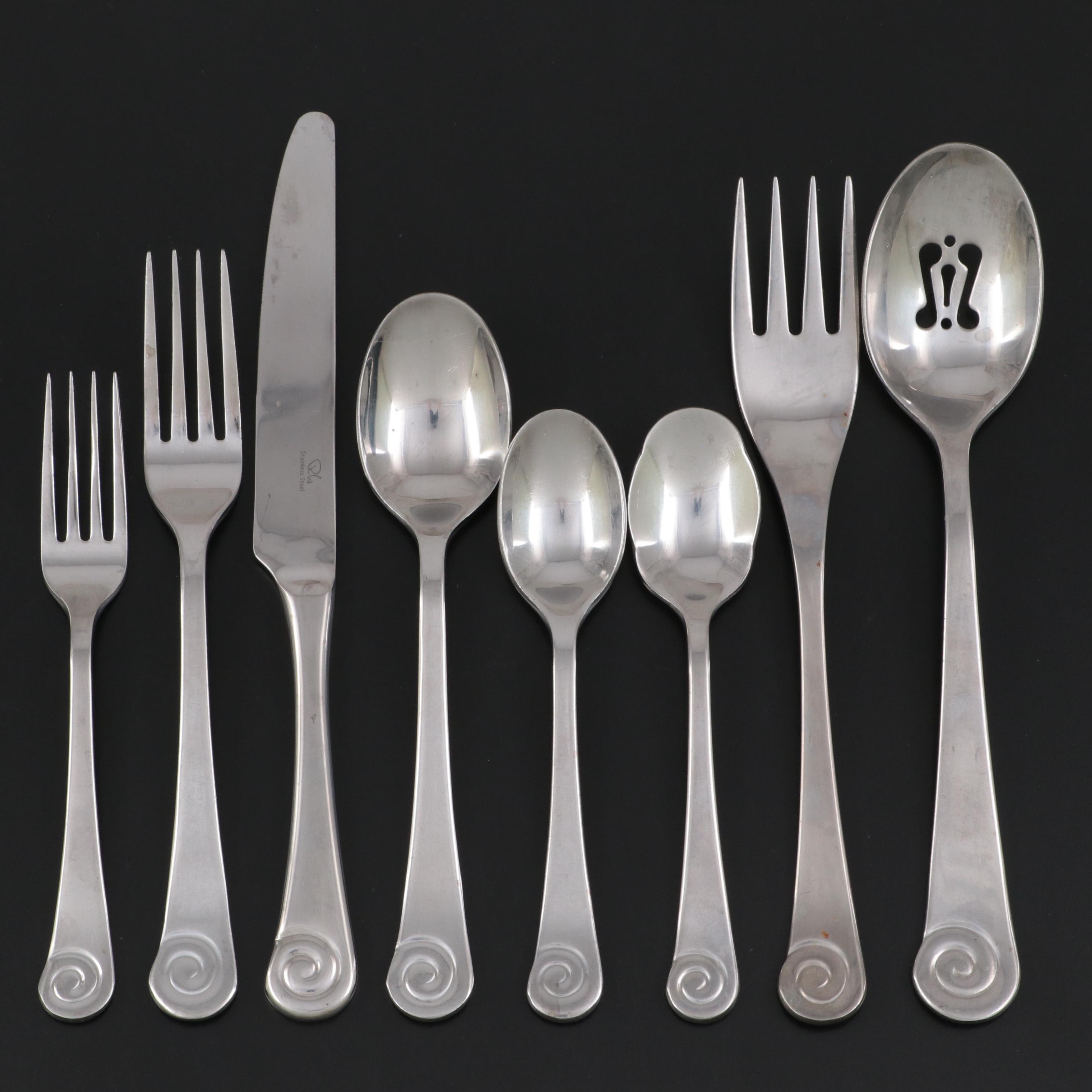 Robert Welch "Ammonite" Stainless Steel Flatware and Serving Utensils