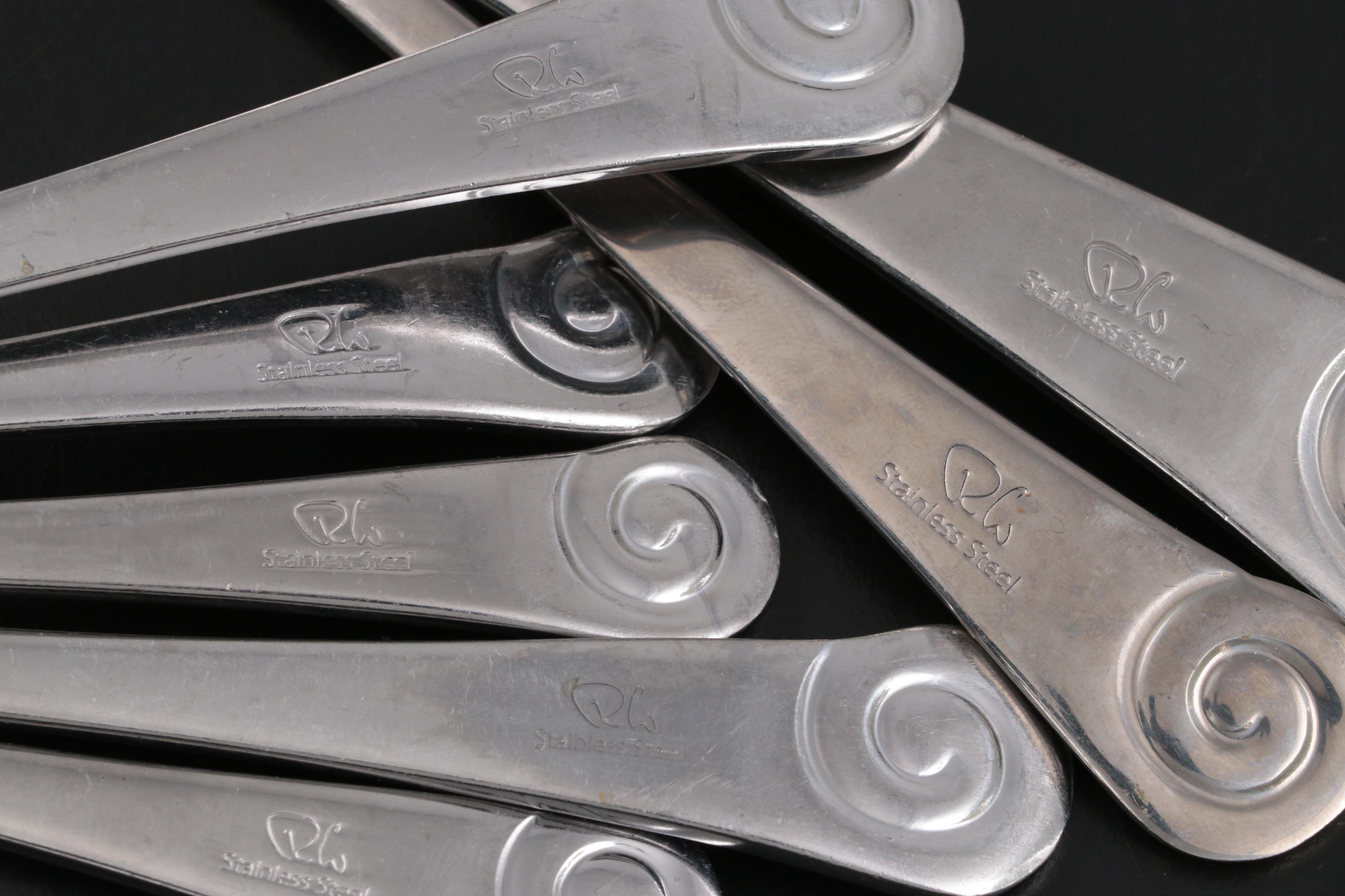 Robert Welch "Ammonite" Stainless Steel Flatware and Serving Utensils