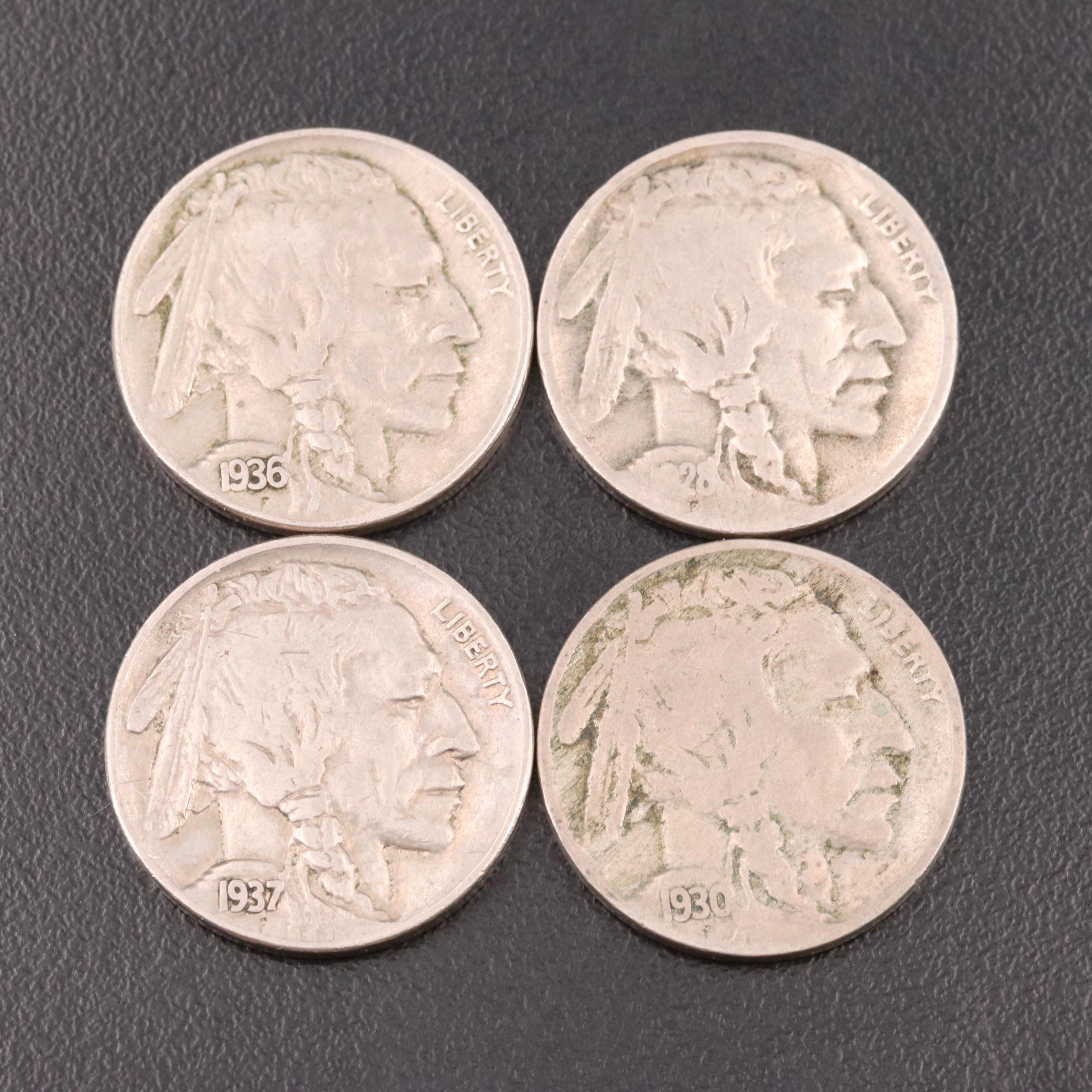 132 Buffalo Nickels, All With Dates