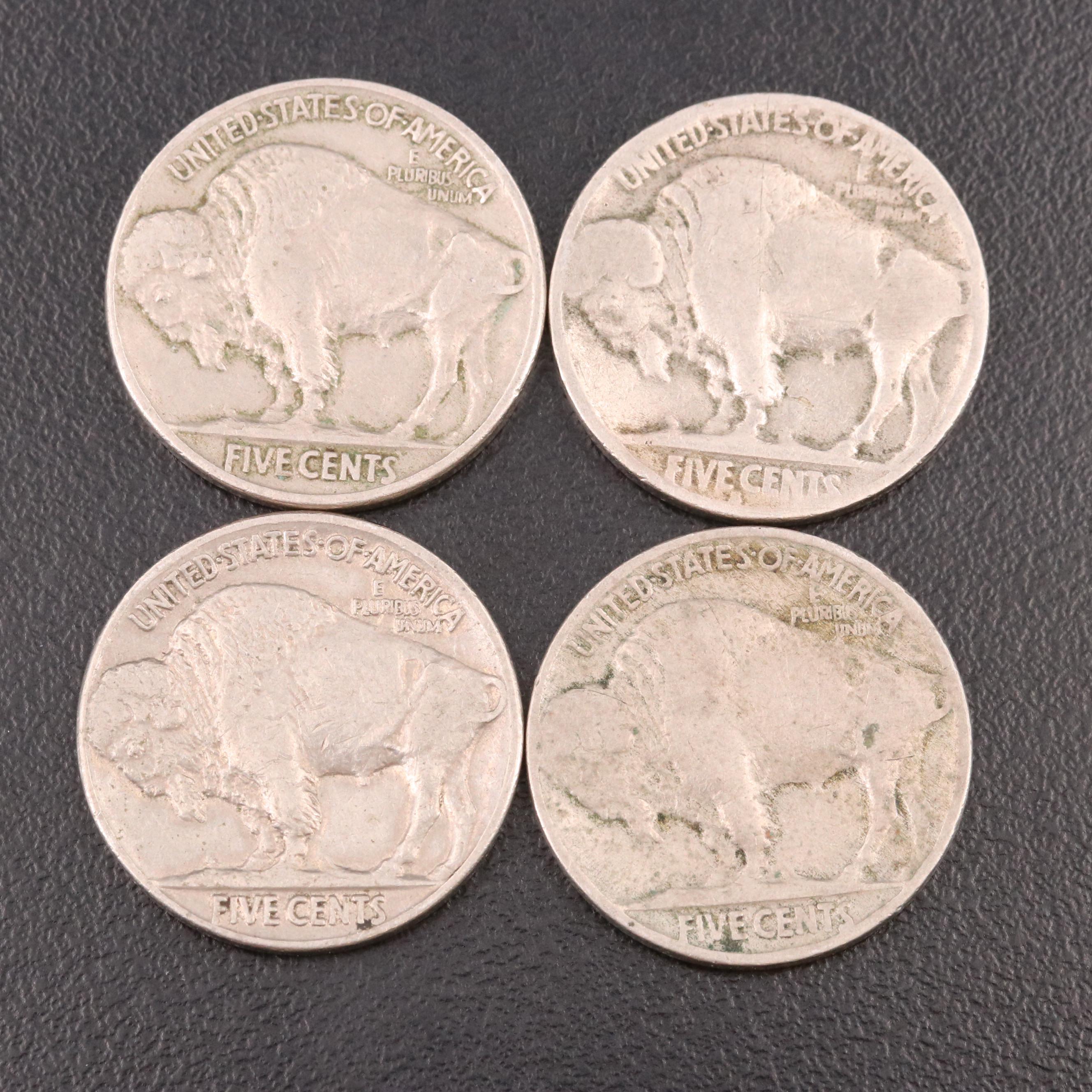 132 Buffalo Nickels, All With Dates
