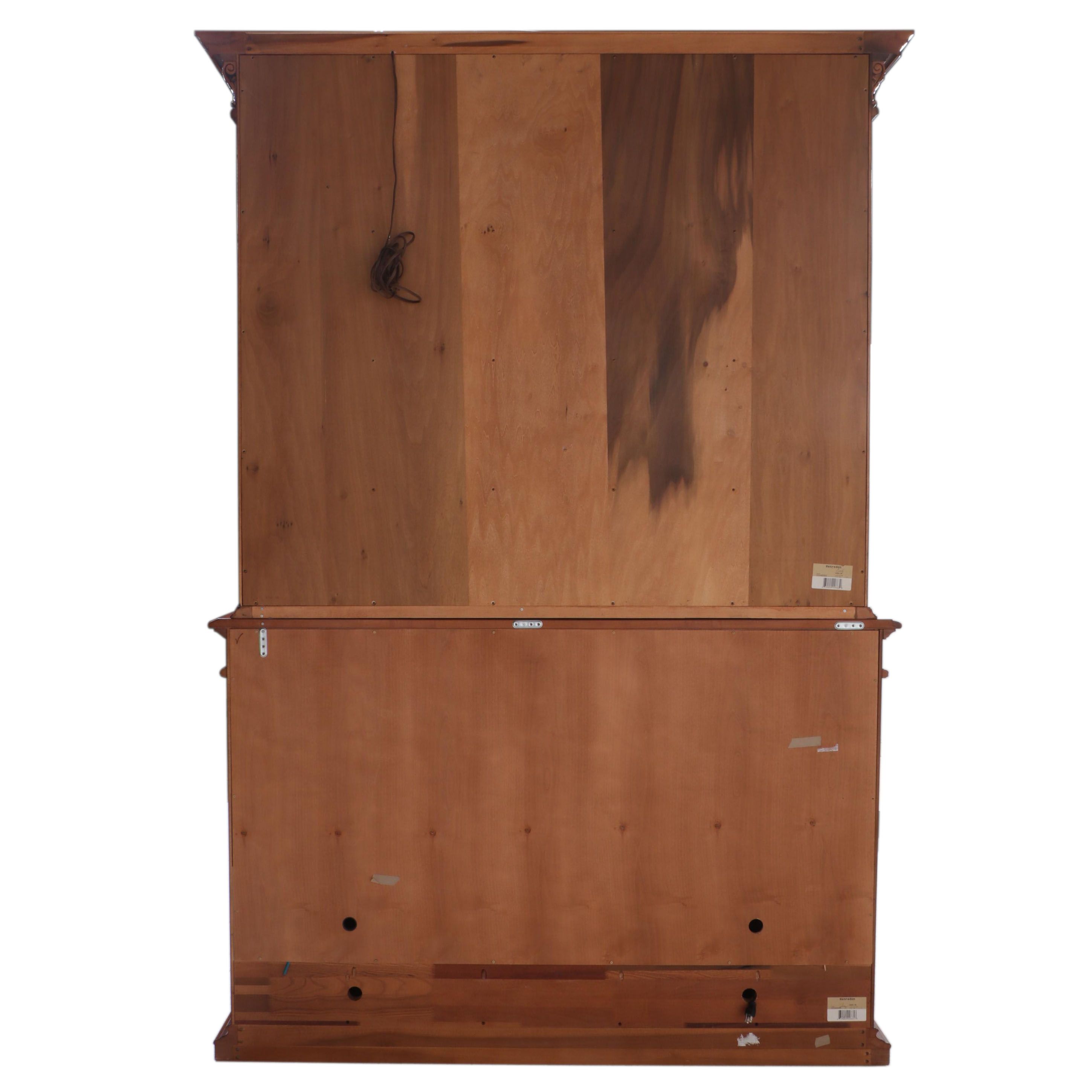 Henredon Neoclassical Style Pine Retractable Television Cabinet