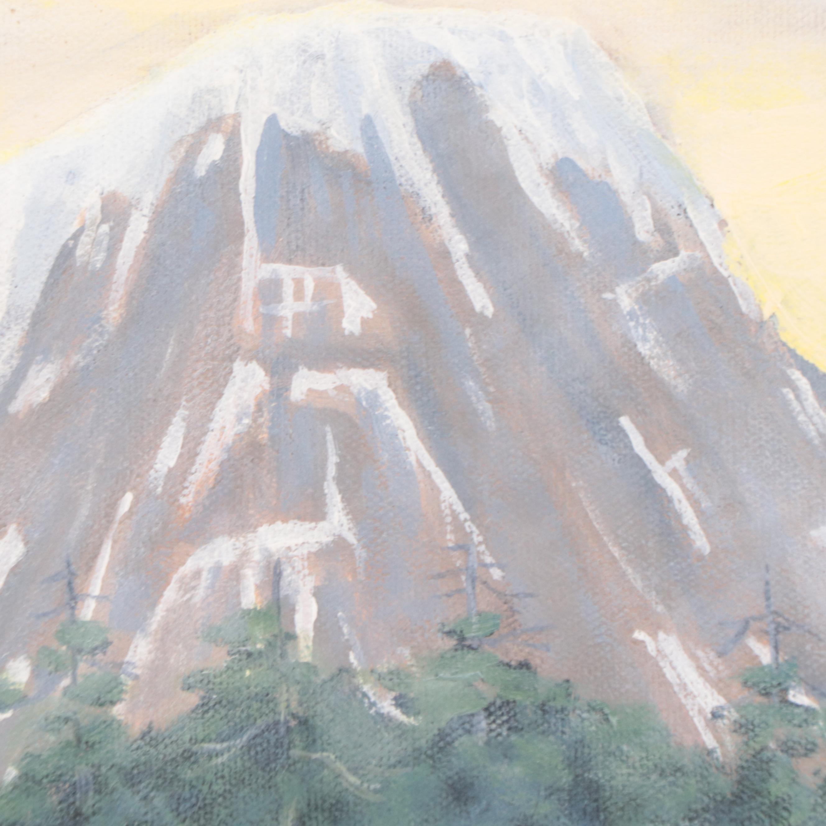 Samson I. Crew Oil Painting of Native American Figure On Horseback, 1996