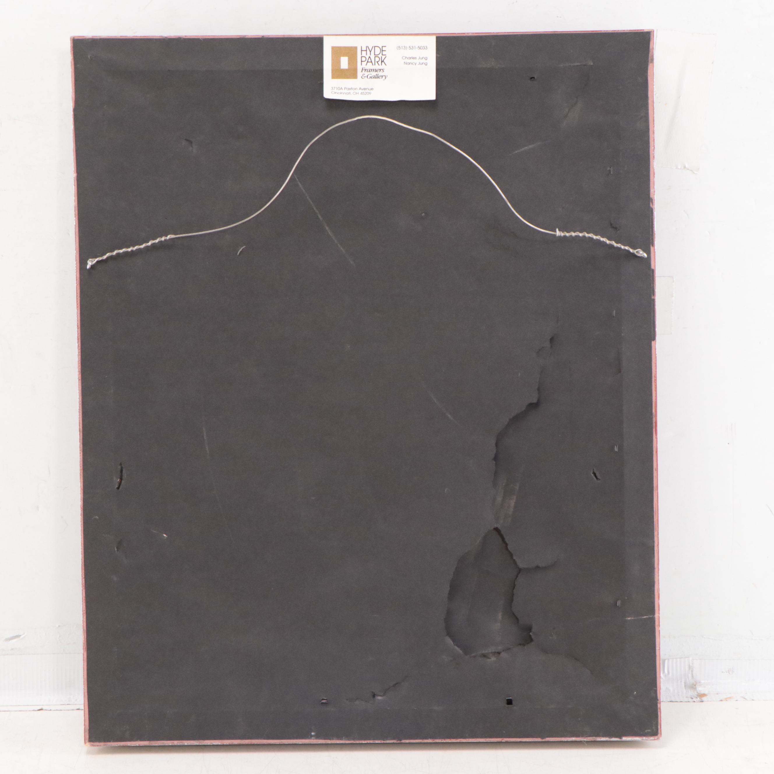 Samson I. Crew Oil Painting of Native American Figure On Horseback, 1996