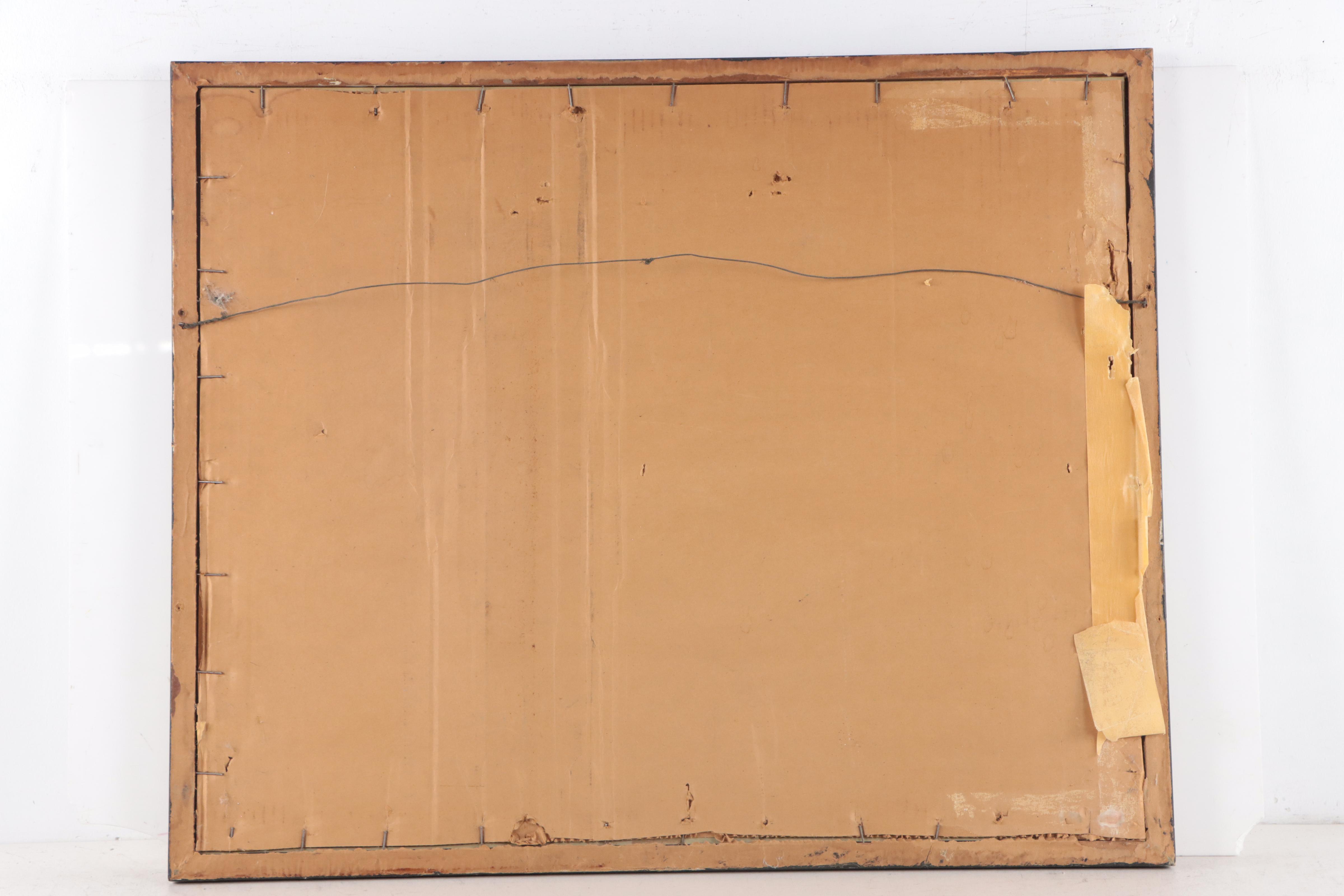 Frank Vavruska Stylized Coastal Landscape Gouache Painting